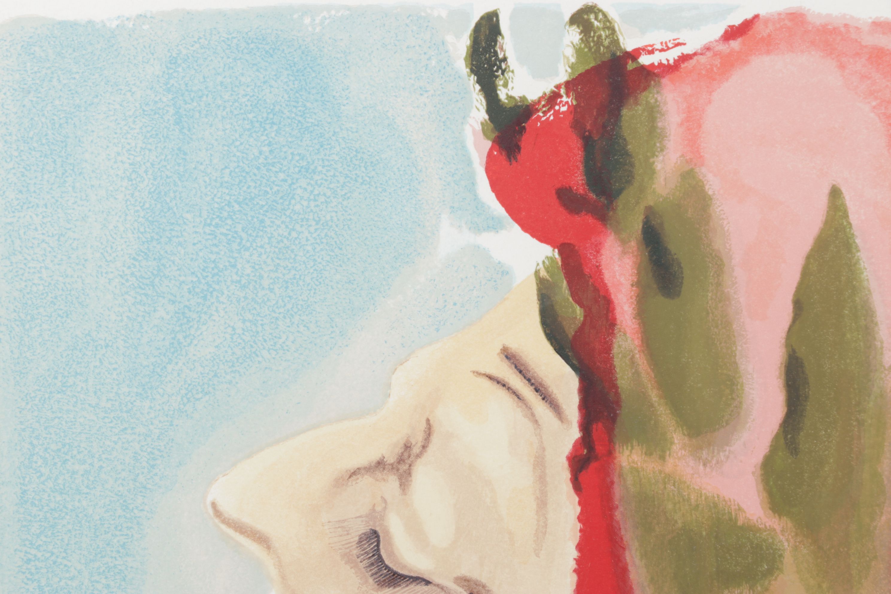 Salvador Dalí Wood Engraving "Le nouveau doute de Dante"