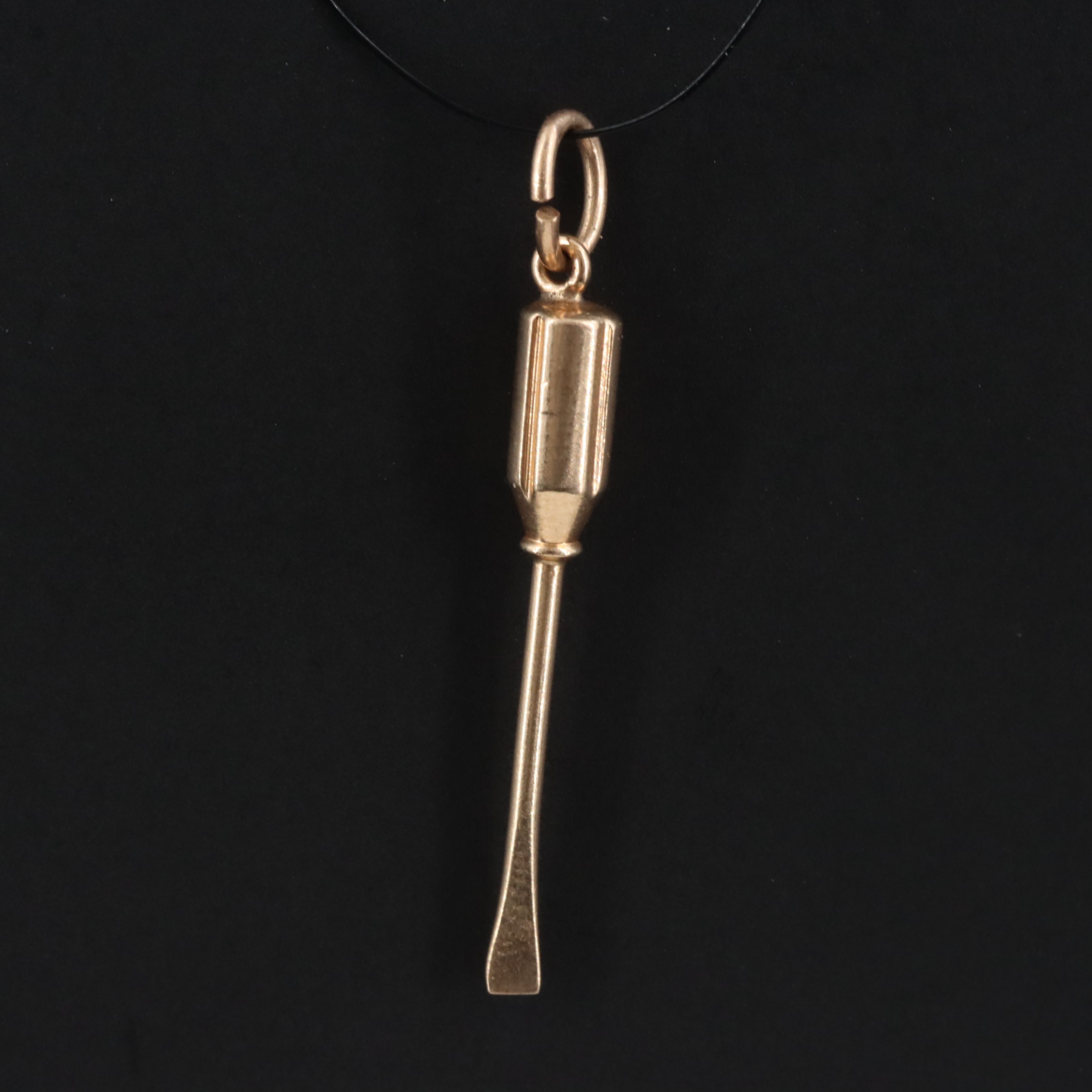 10K Screwdriver Charm Pendant