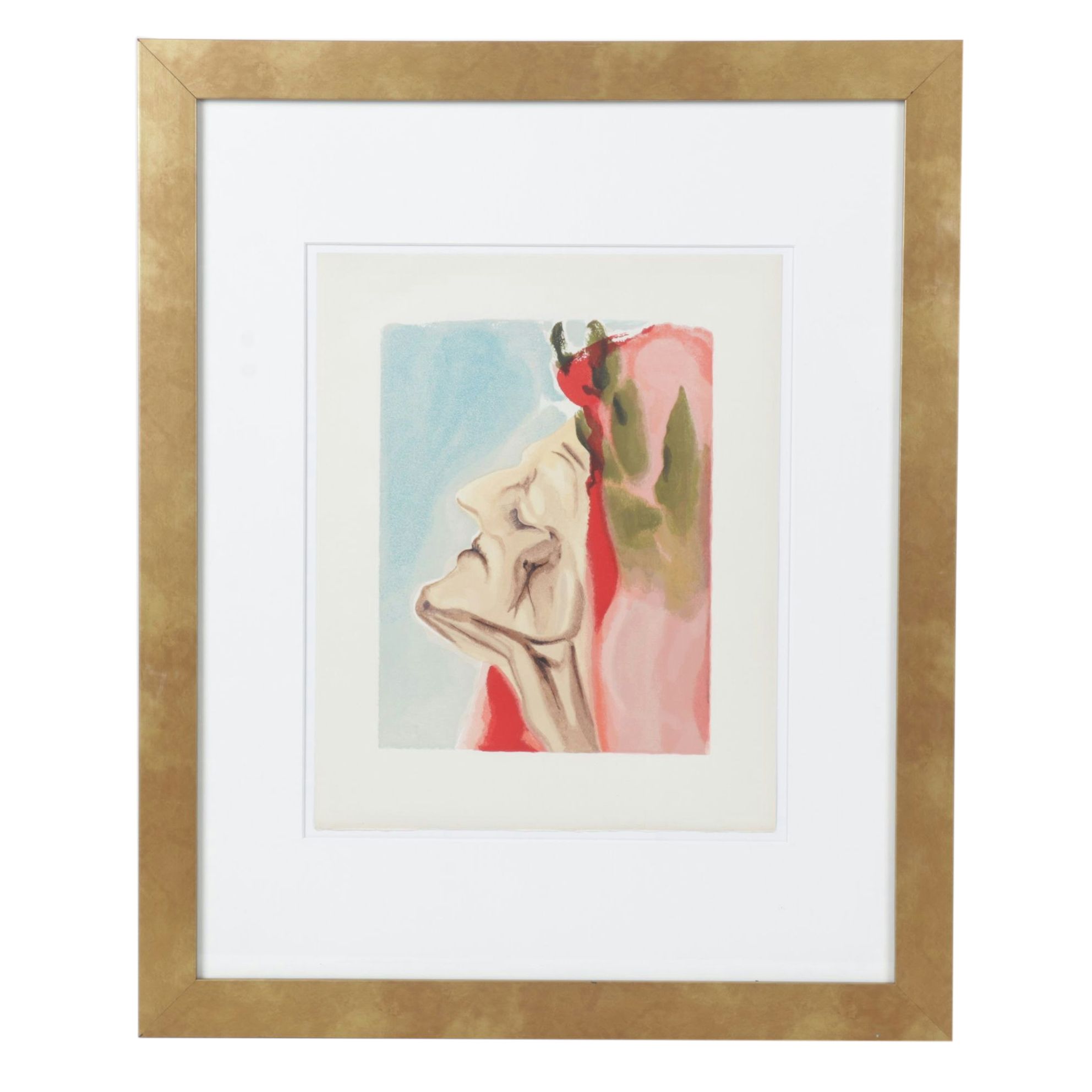 Salvador Dalí Wood Engraving "Le nouveau doute de Dante"