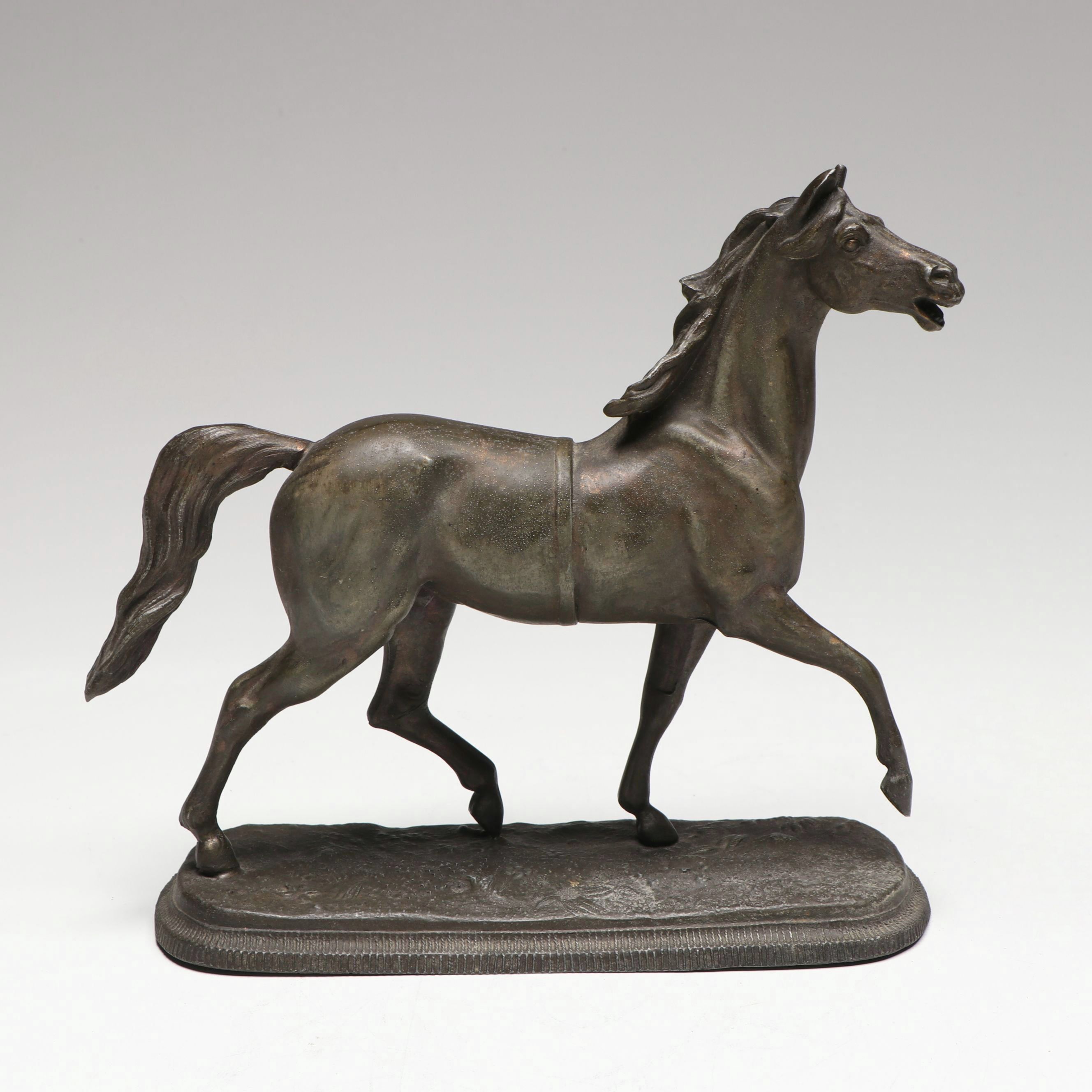 Bronzed Spelter Horse Figure