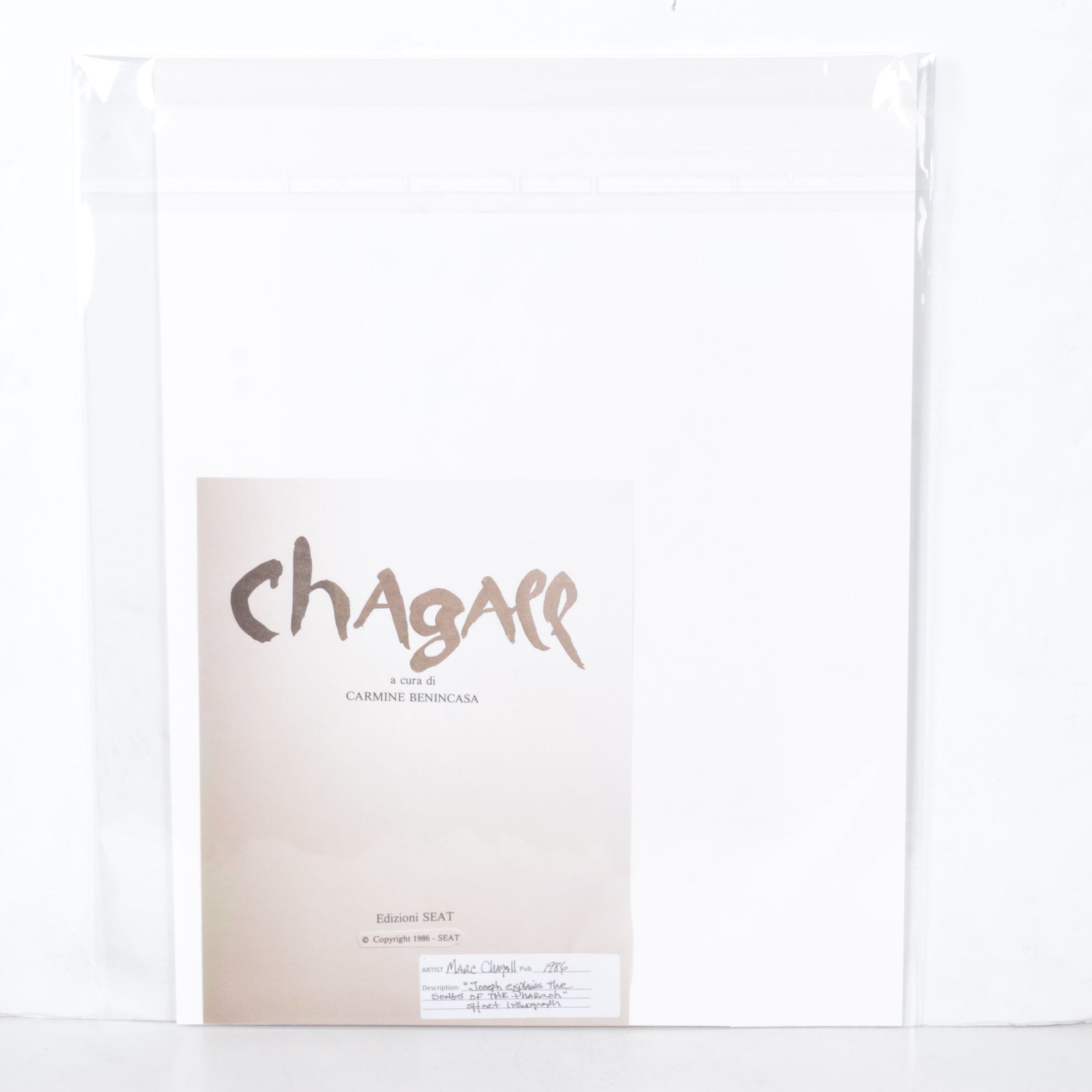 After Marc Chagall Offset Lithograph "Joseph Explains the Songs of the Pharaoh"