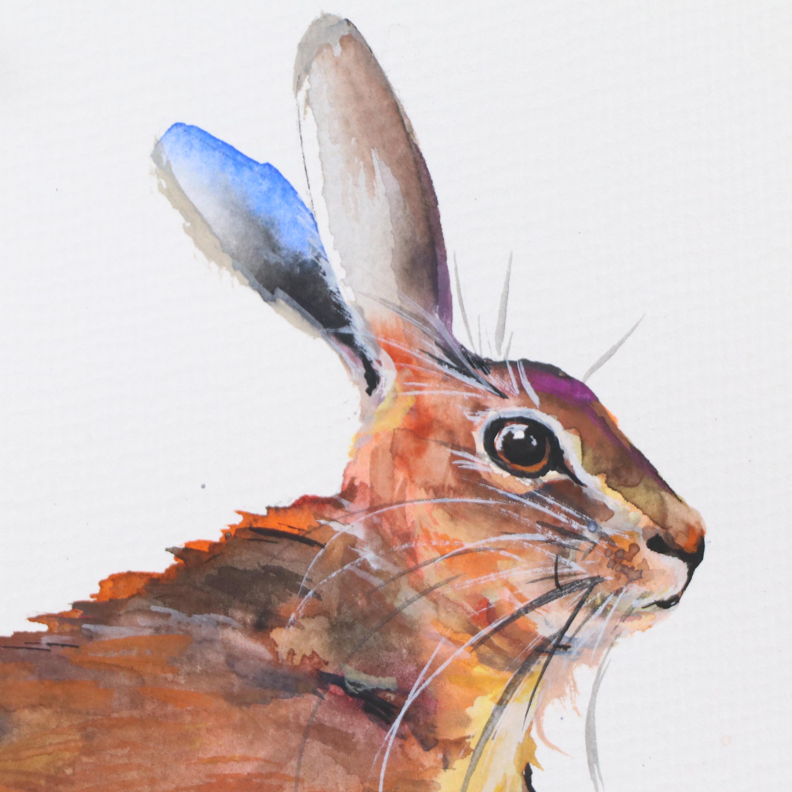 Anne Gorywine Watercolor Painting of Rabbit, 2024