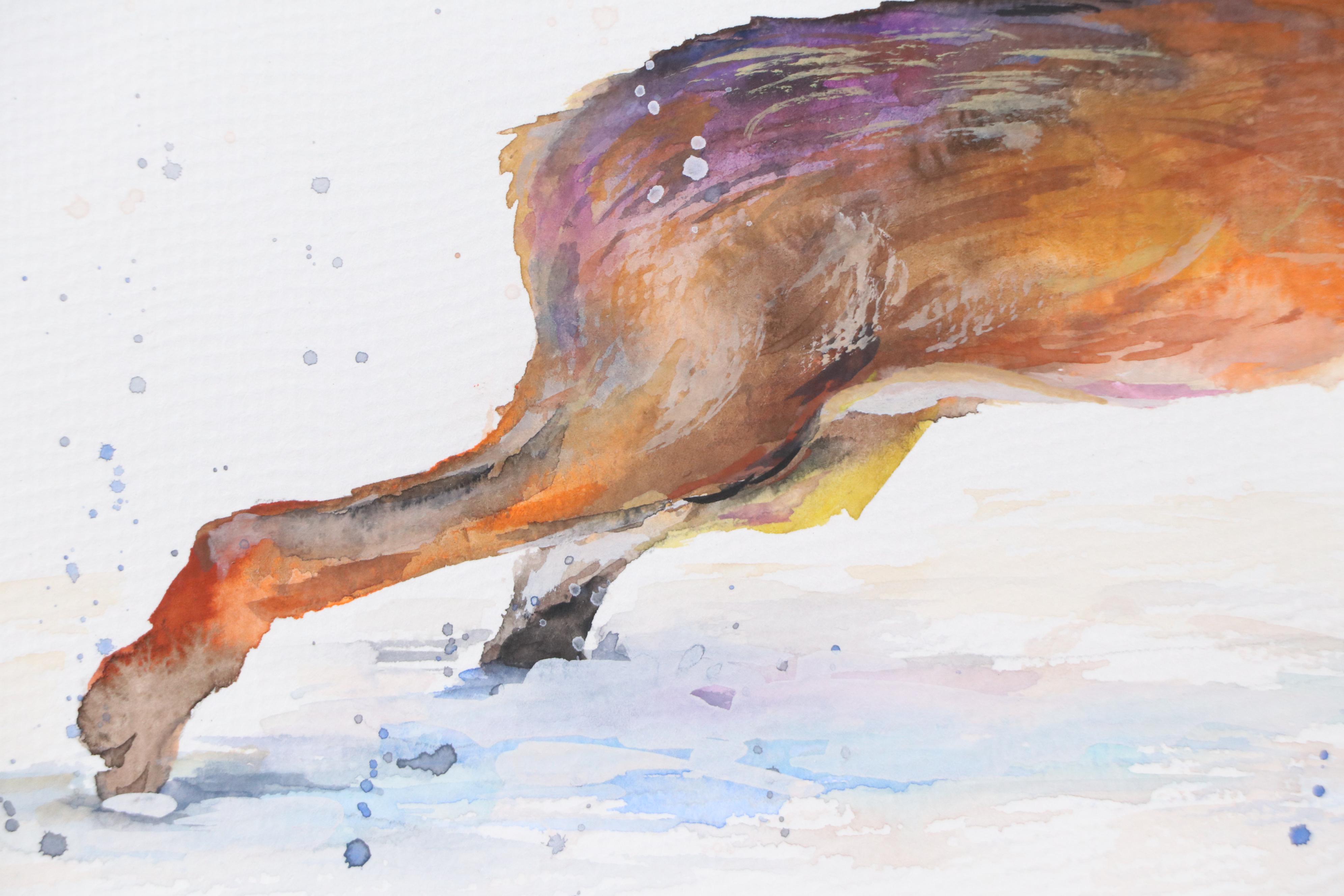 Anne Gorywine Watercolor Painting of Rabbit, 2024