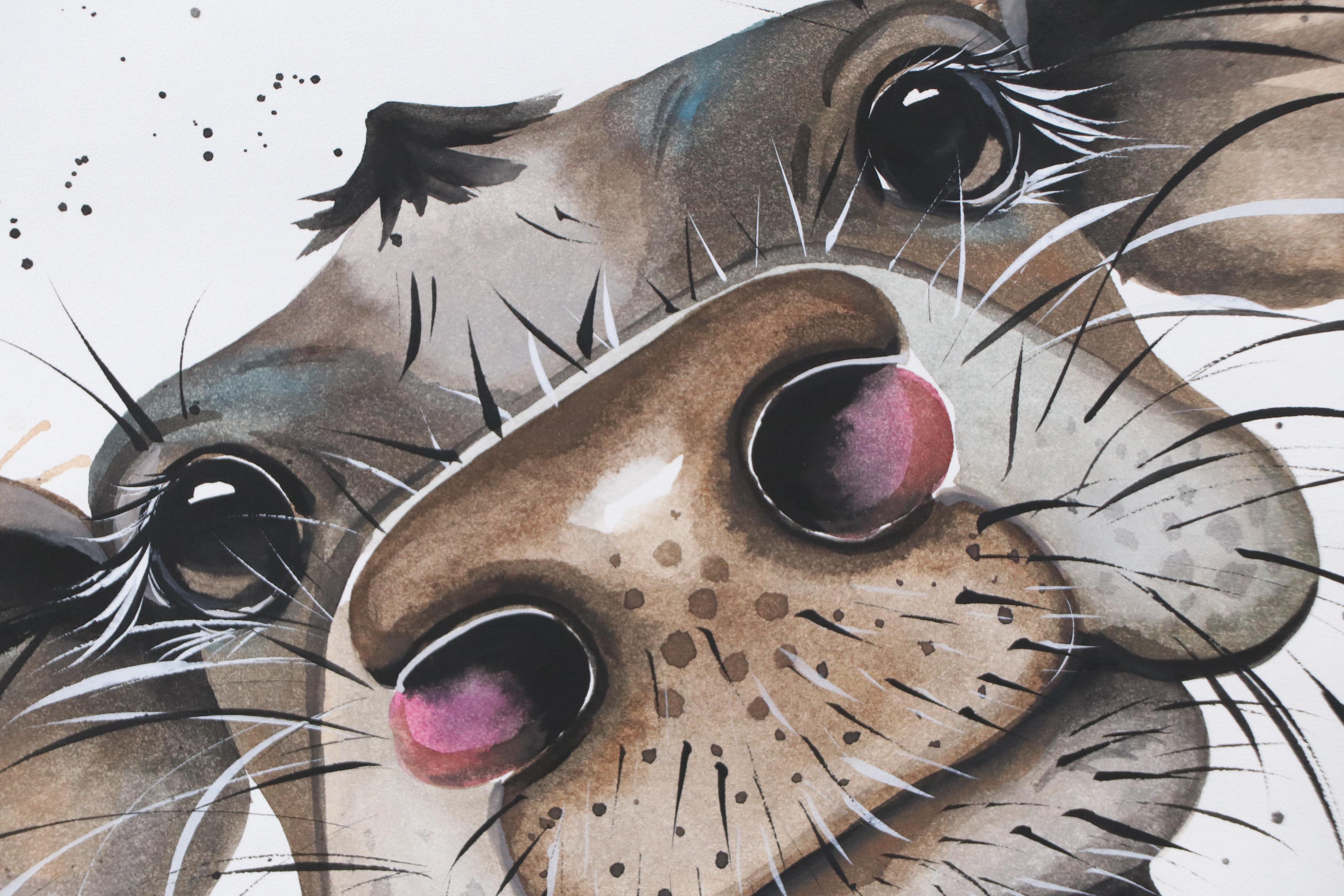 Anne Gorywine Watercolor Painting of Cow, 2020