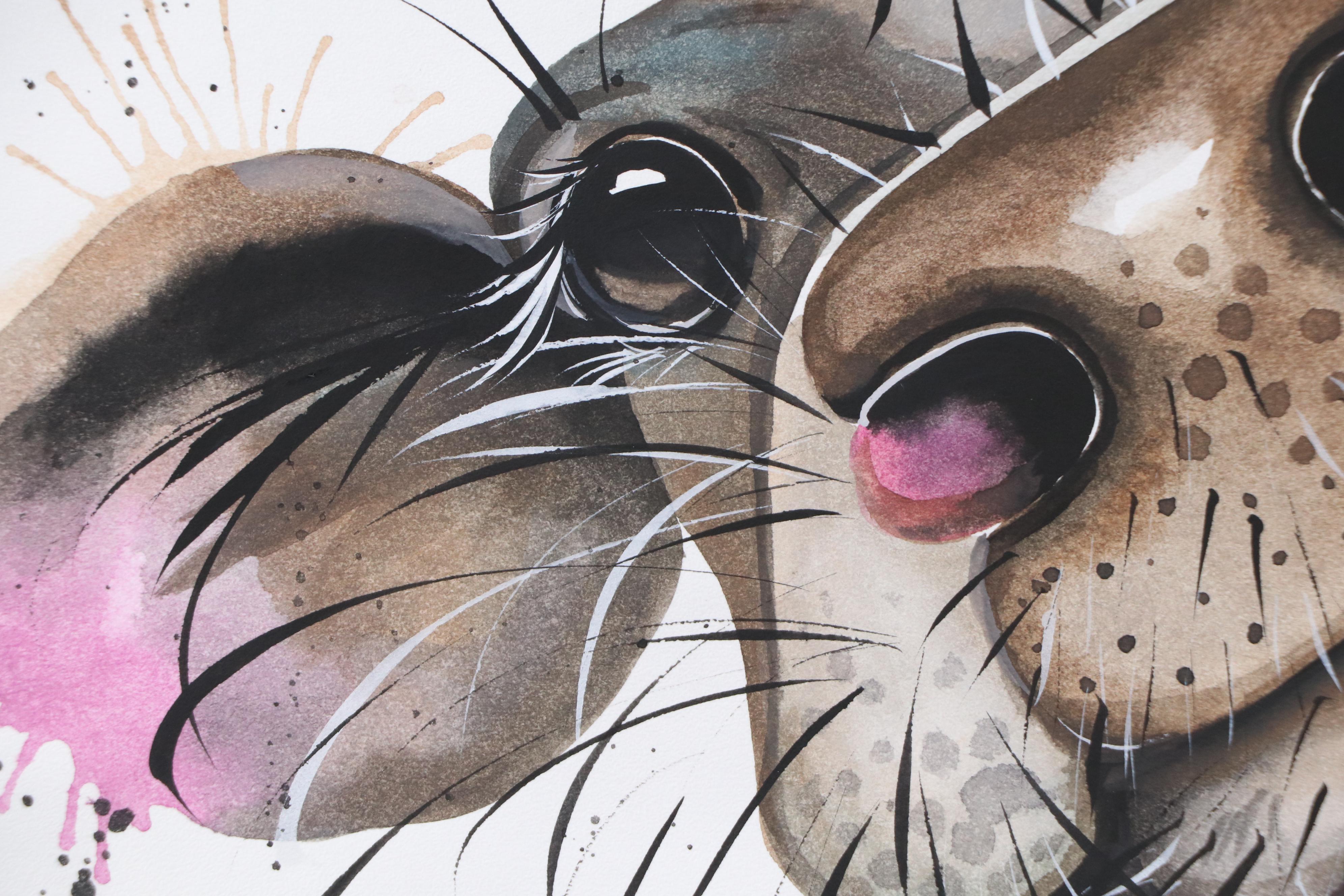 Anne Gorywine Watercolor Painting of Cow, 2020