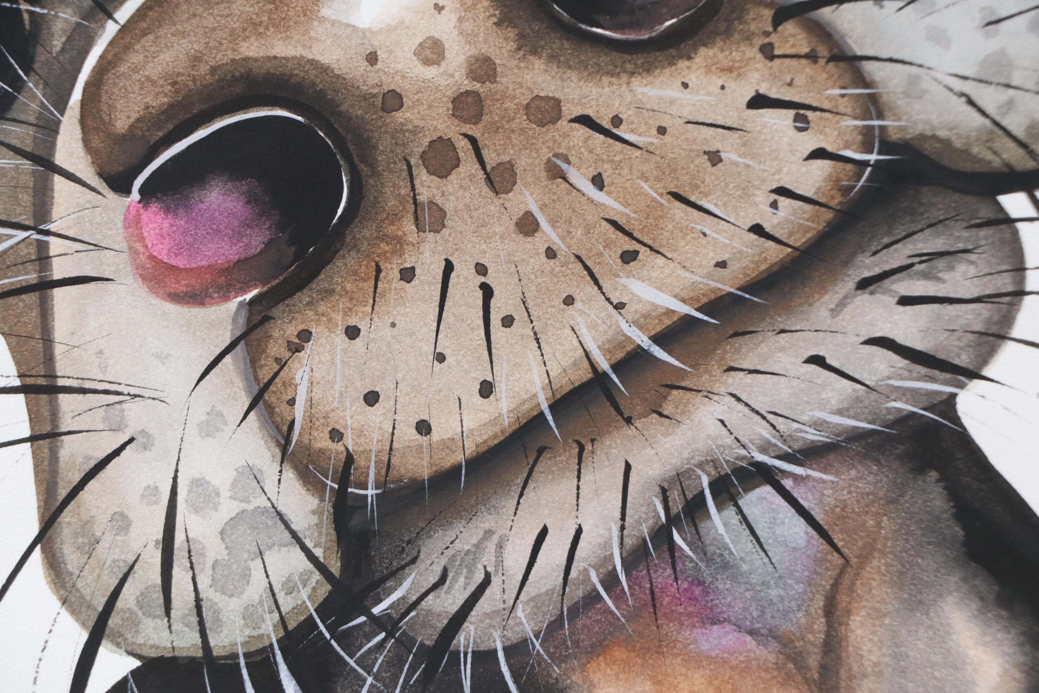 Anne Gorywine Watercolor Painting of Cow, 2020