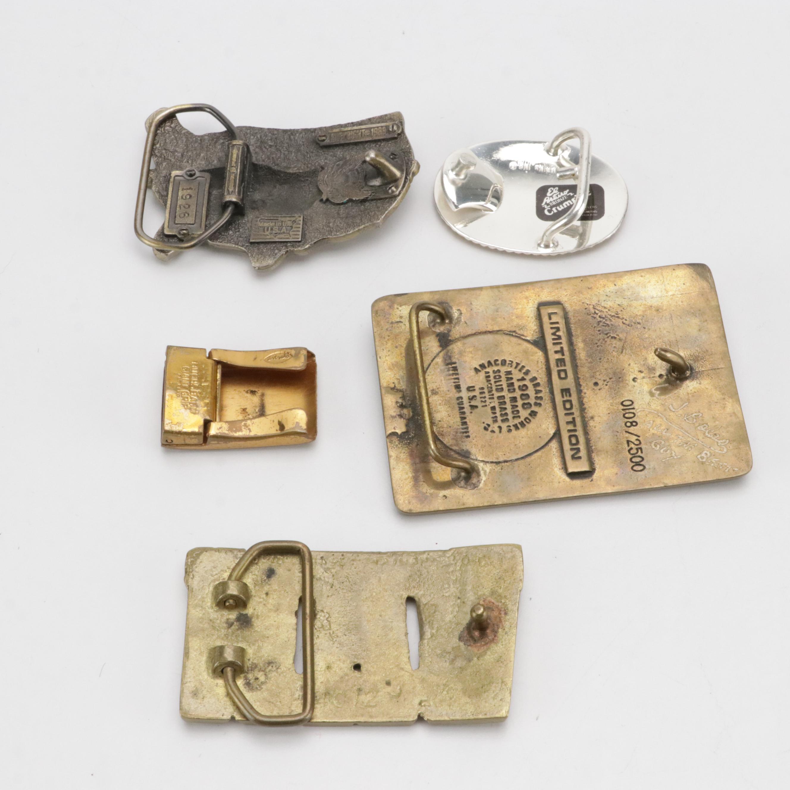 Brass "VAN", Limited Edition "Always Out Front" and Other Belt Buckles