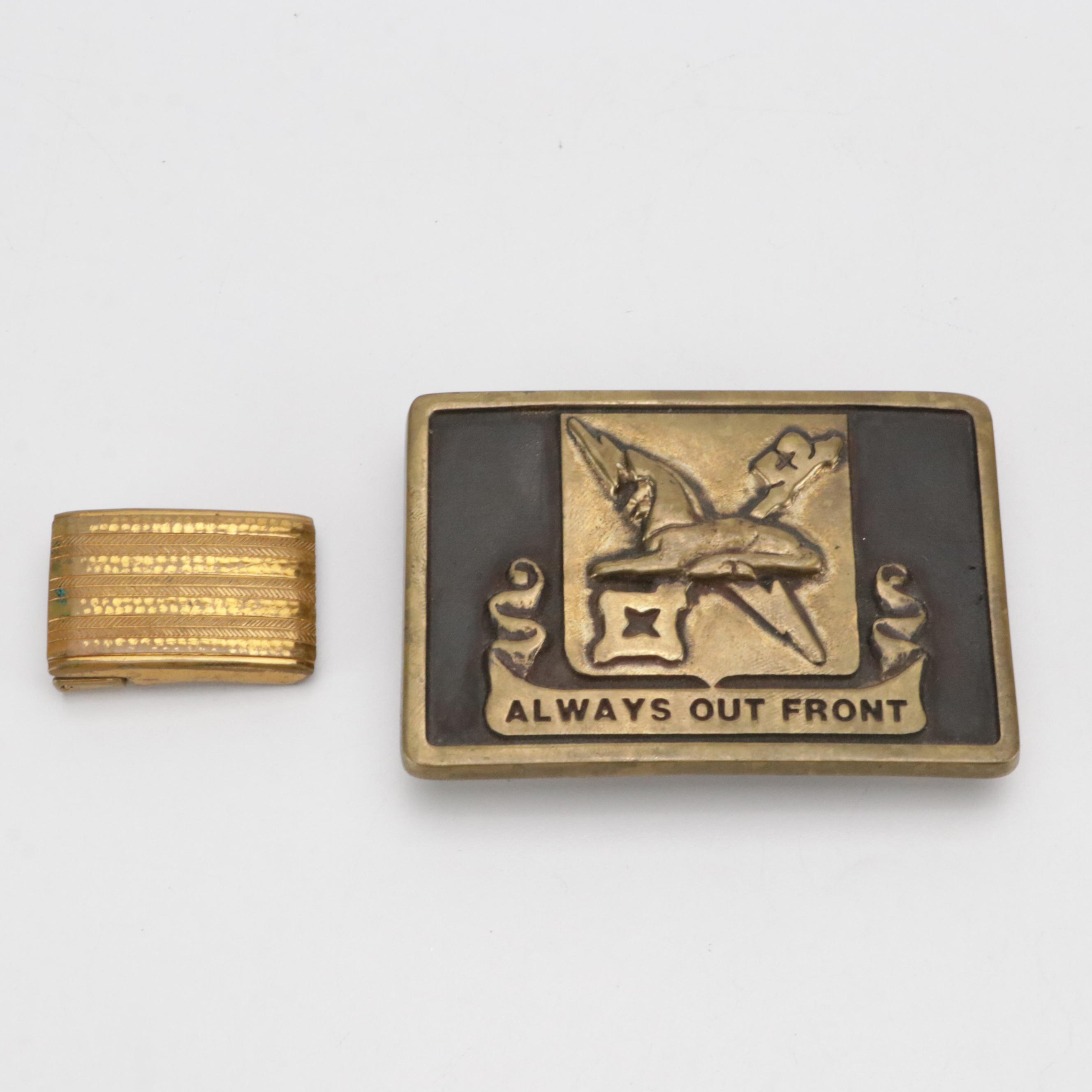 Brass "VAN", Limited Edition "Always Out Front" and Other Belt Buckles