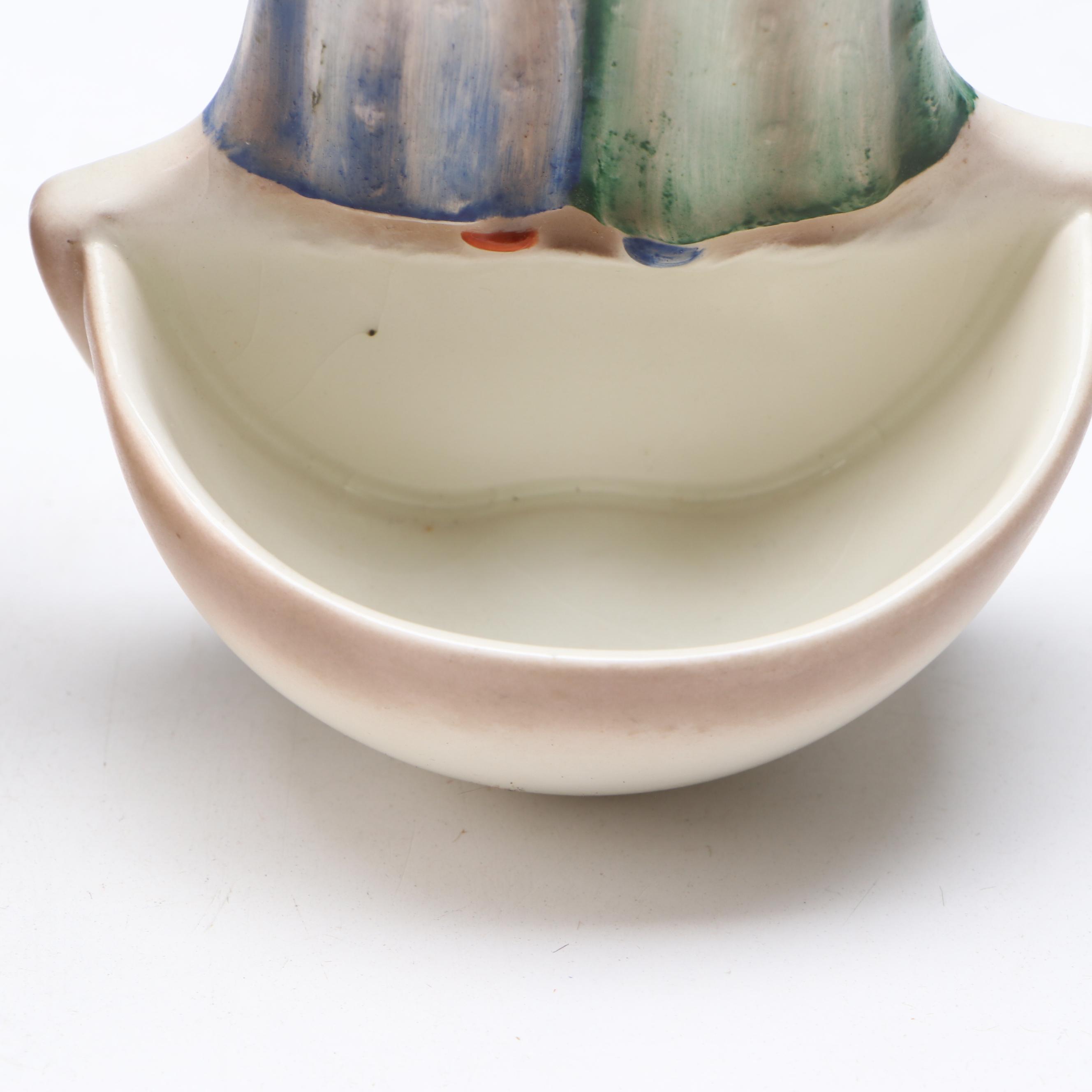 Goebel Hummel Holy Water Font with Martha Budich Apple Vendor Figurine