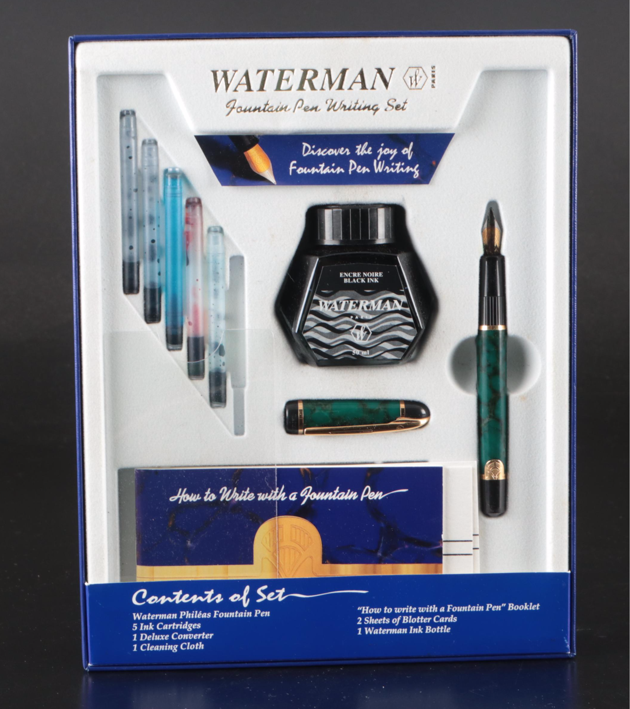 Waterman Fountain Pen Writing Set, Cross Fountain Pen, Ink Refills