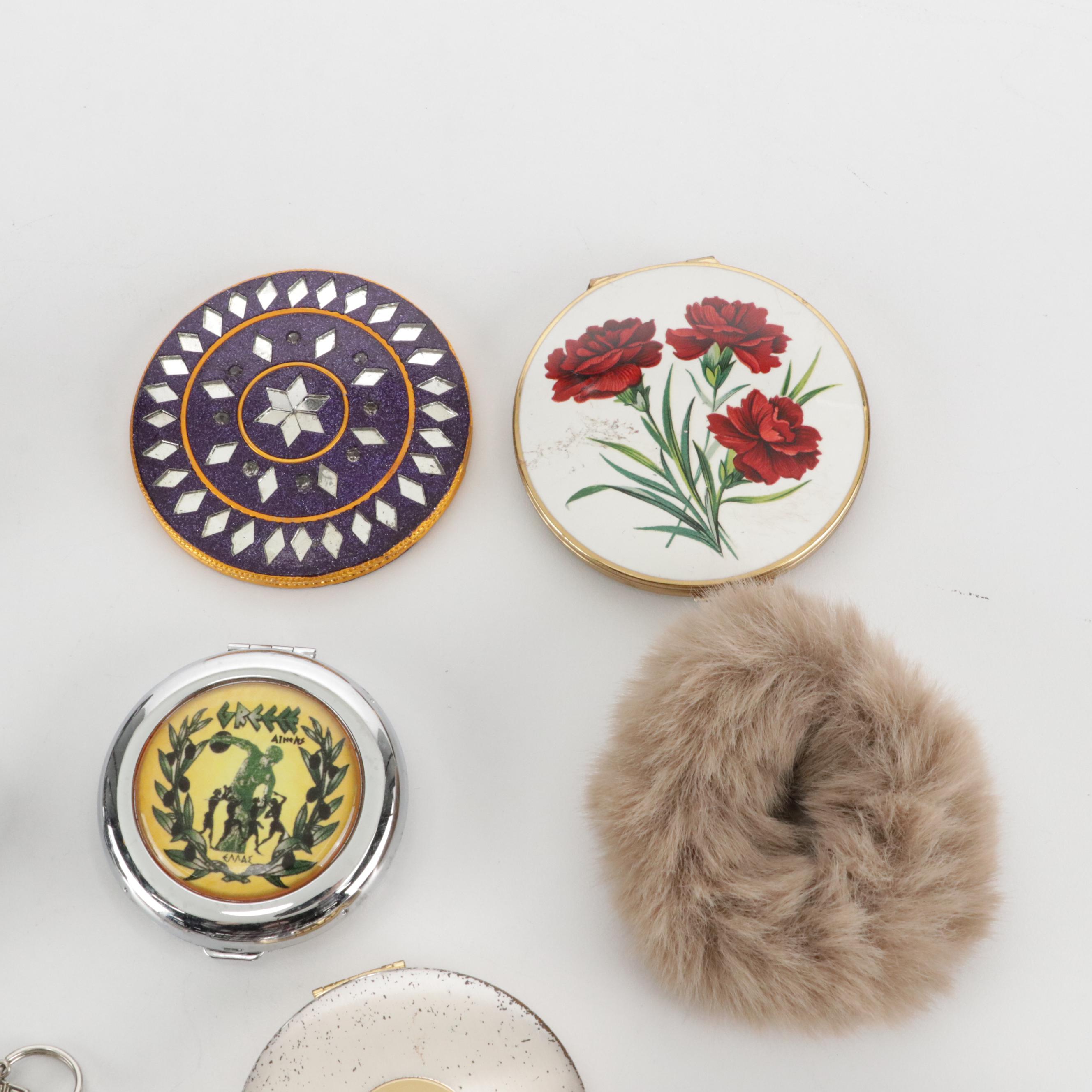 Stratton and Other Mirror Compacts, Hand Mirror, Perfume Bottle, Key Rings, More