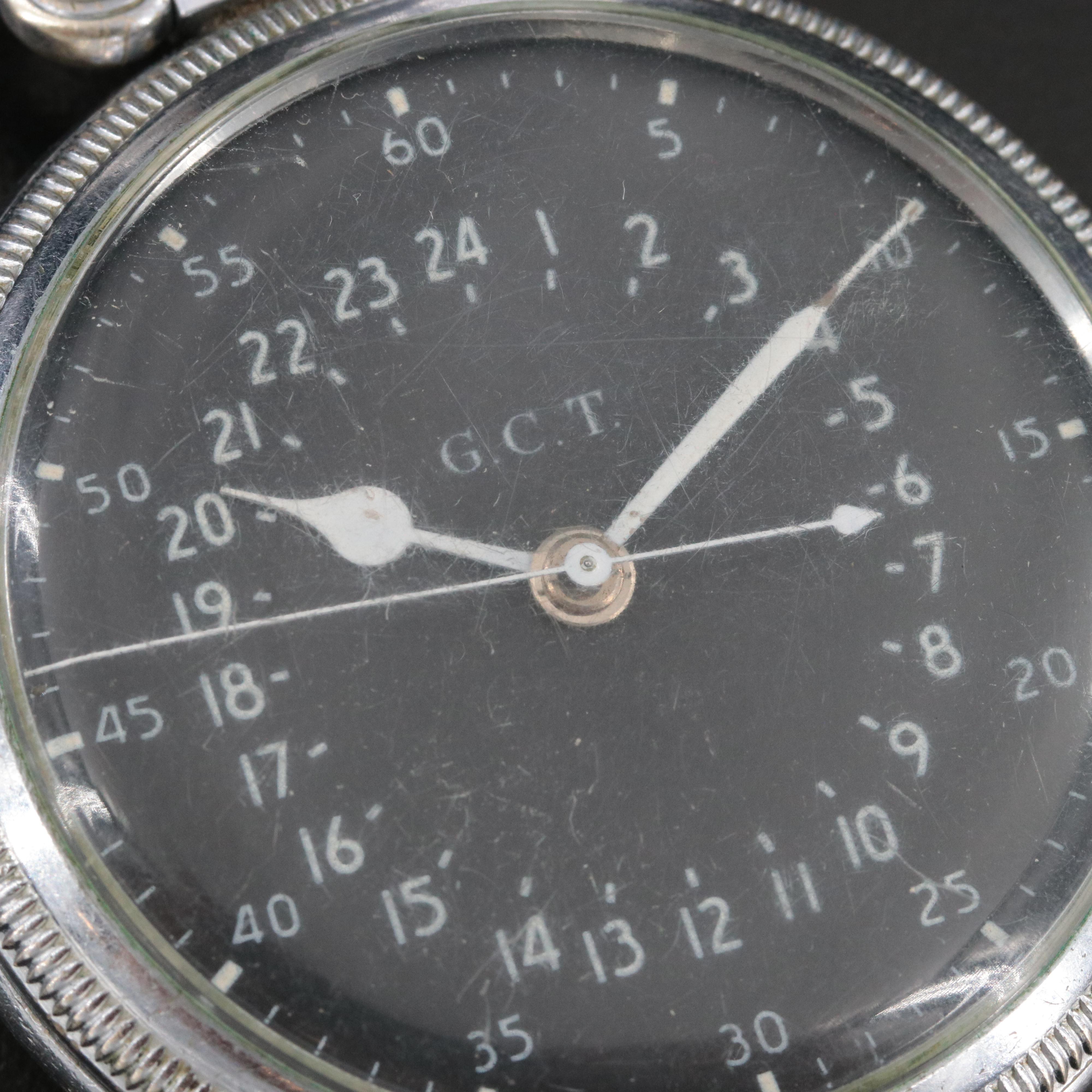 1950 Hamilton GCT 4992B AN57401 Military 24 Hour Pocket Watch