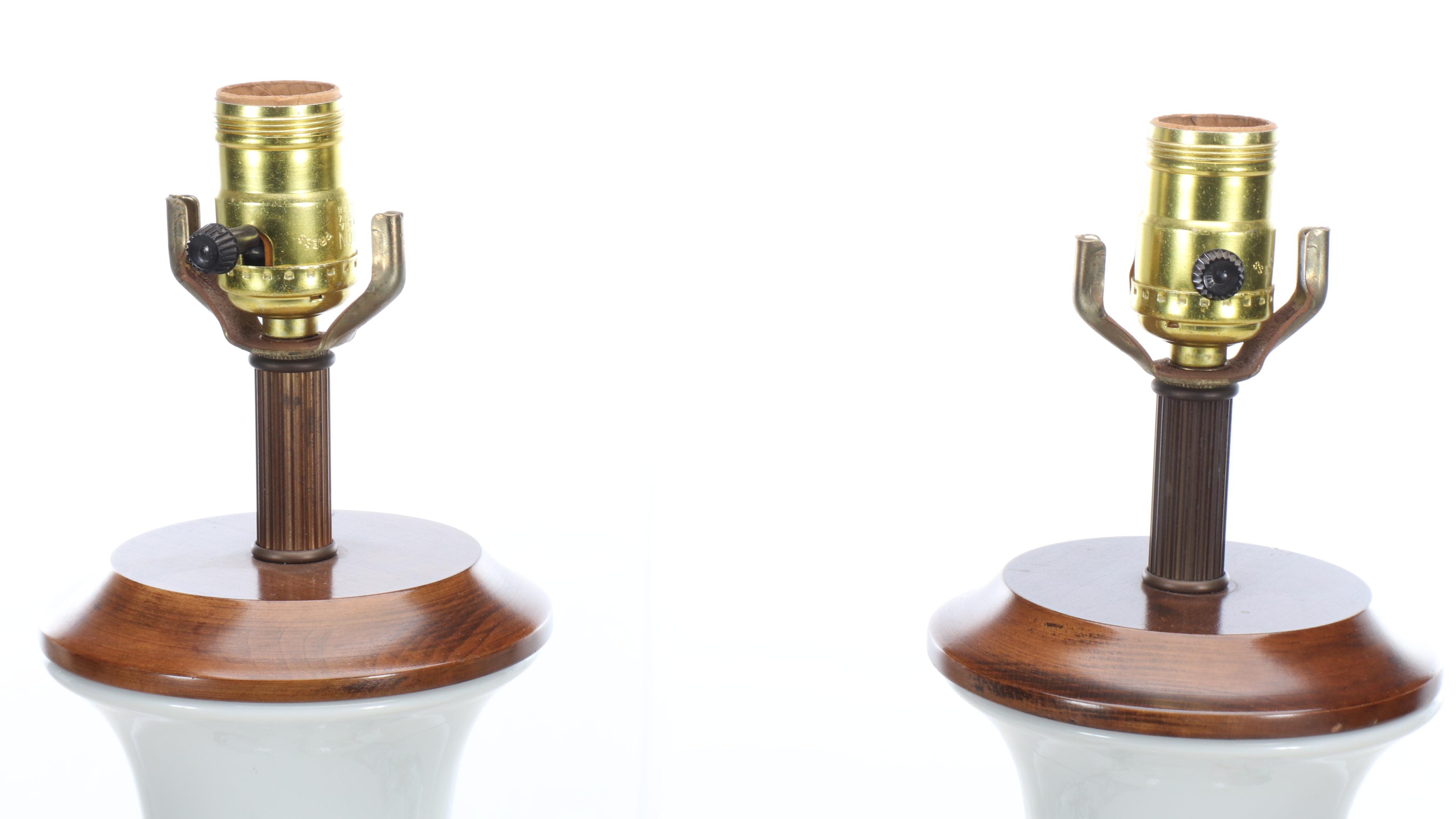 Safran & Glucksman Chinese Porcelain Vase Table Lamps, Late 20th C.