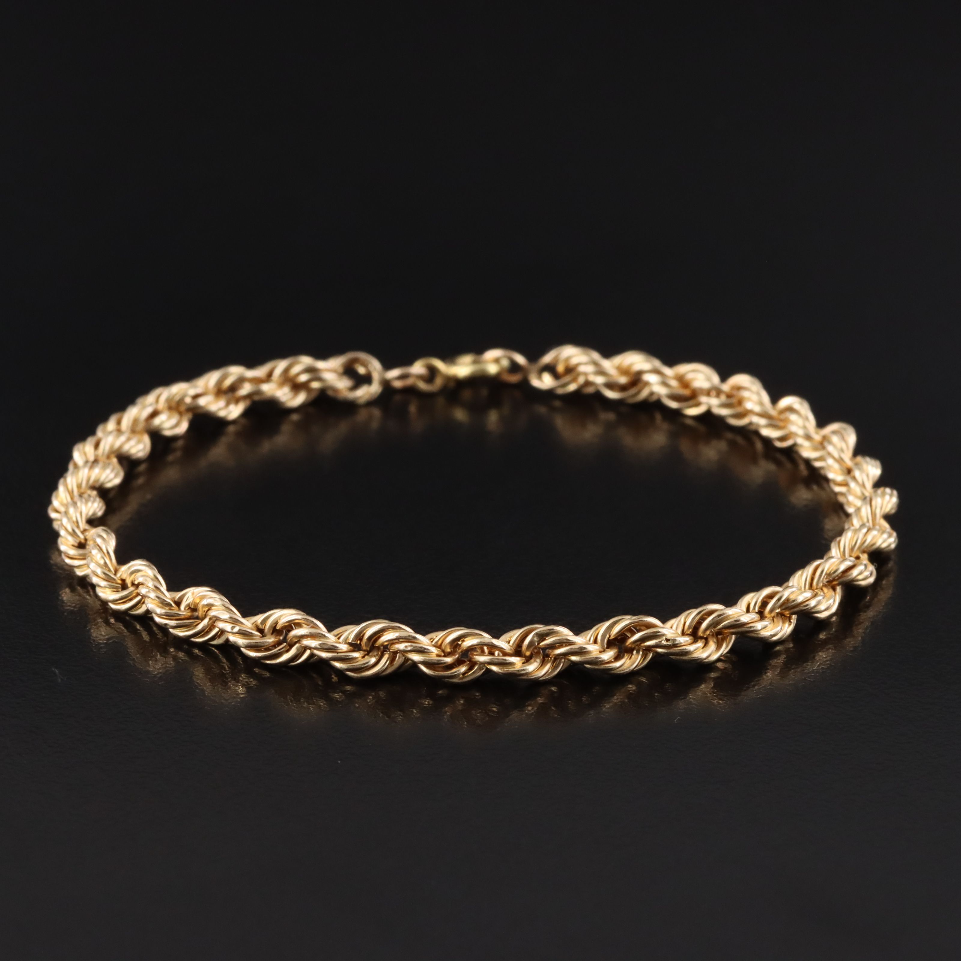 14K Braided Rope Chain Bracelet