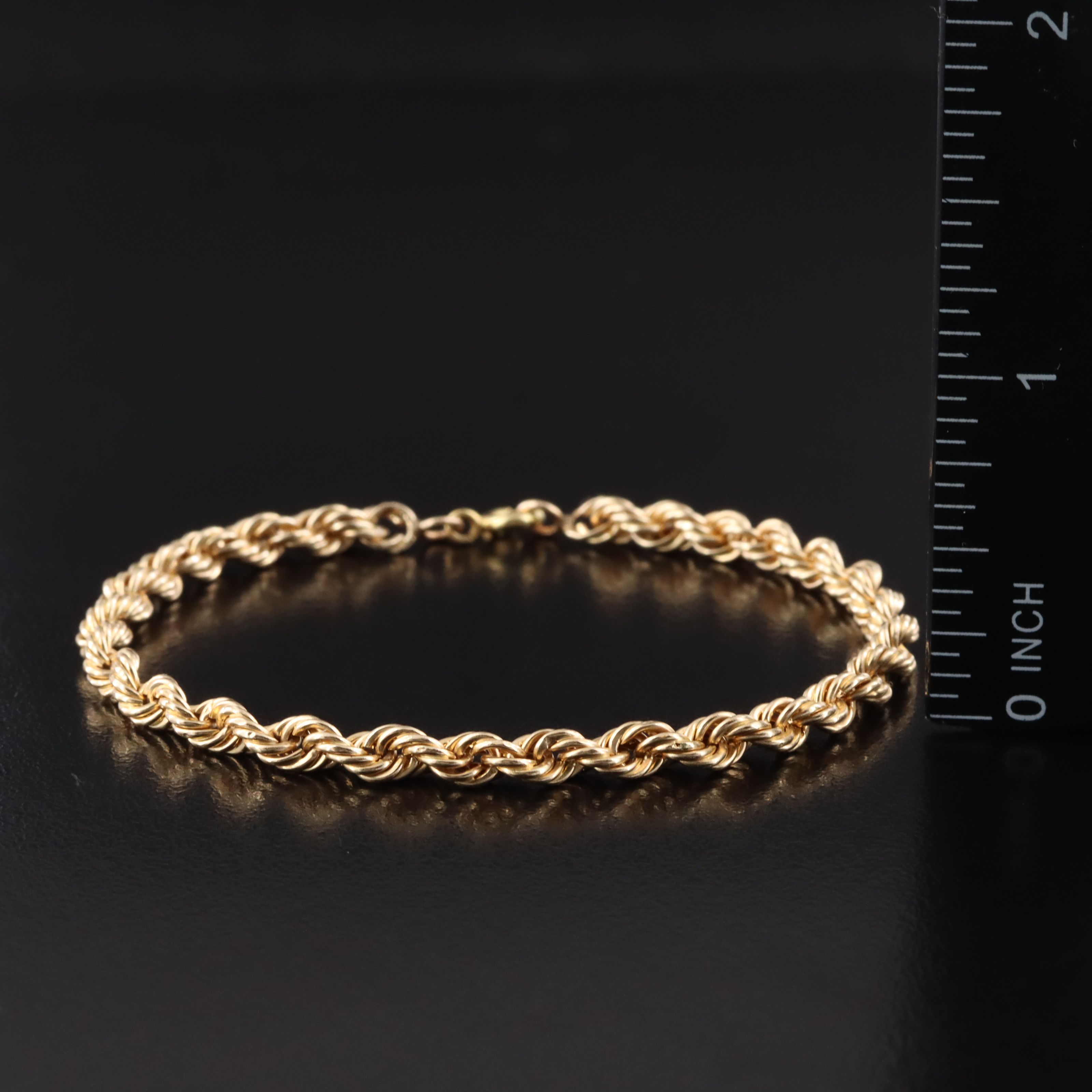 14K Braided Rope Chain Bracelet