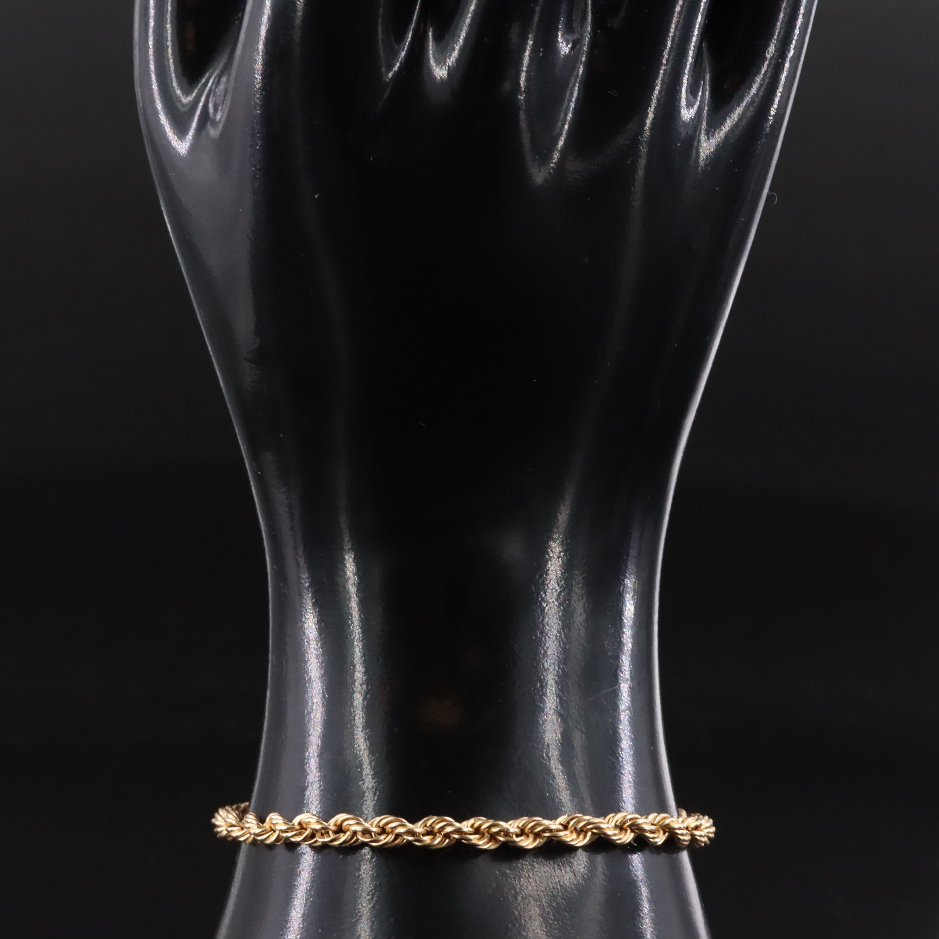 14K Braided Rope Chain Bracelet