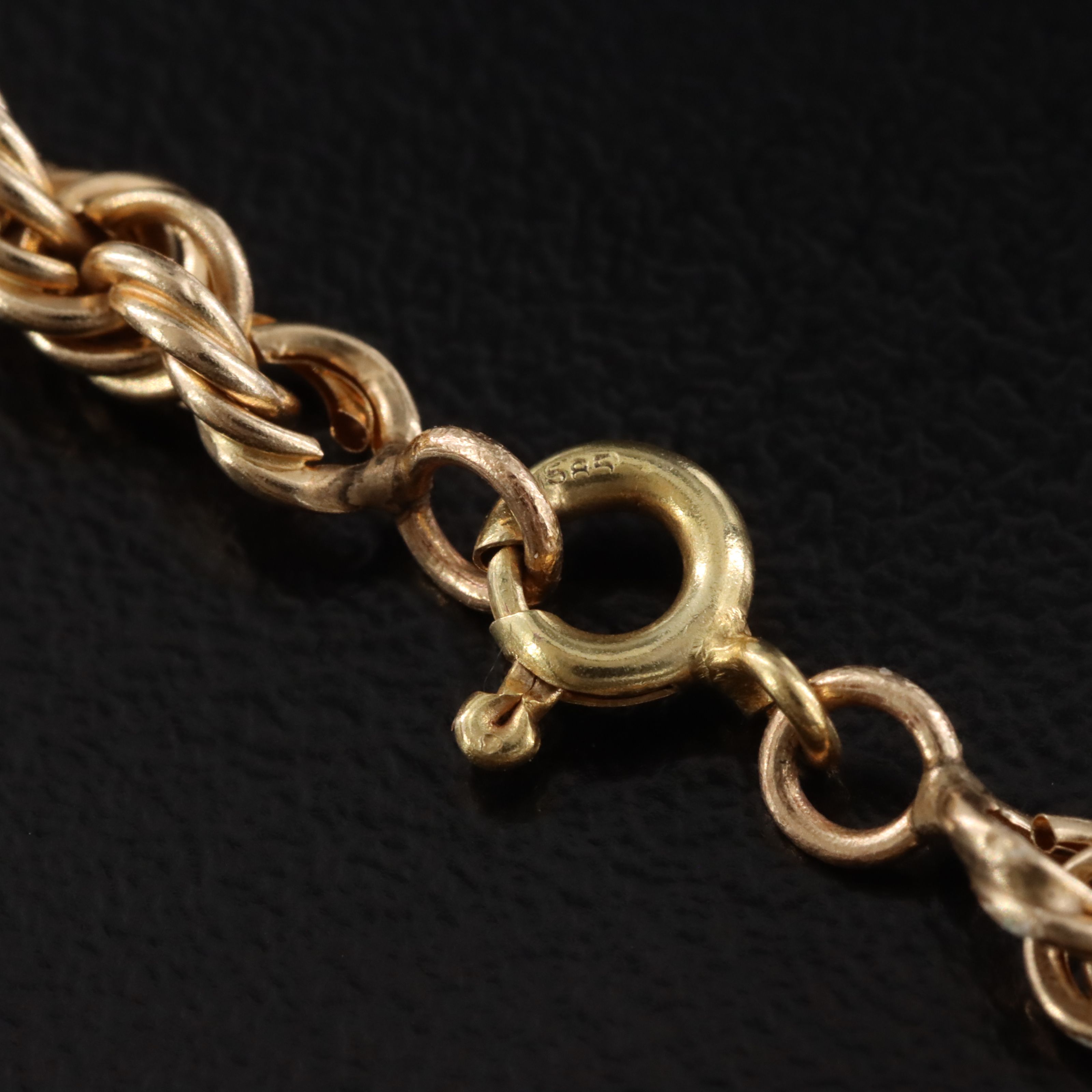 14K Braided Rope Chain Bracelet