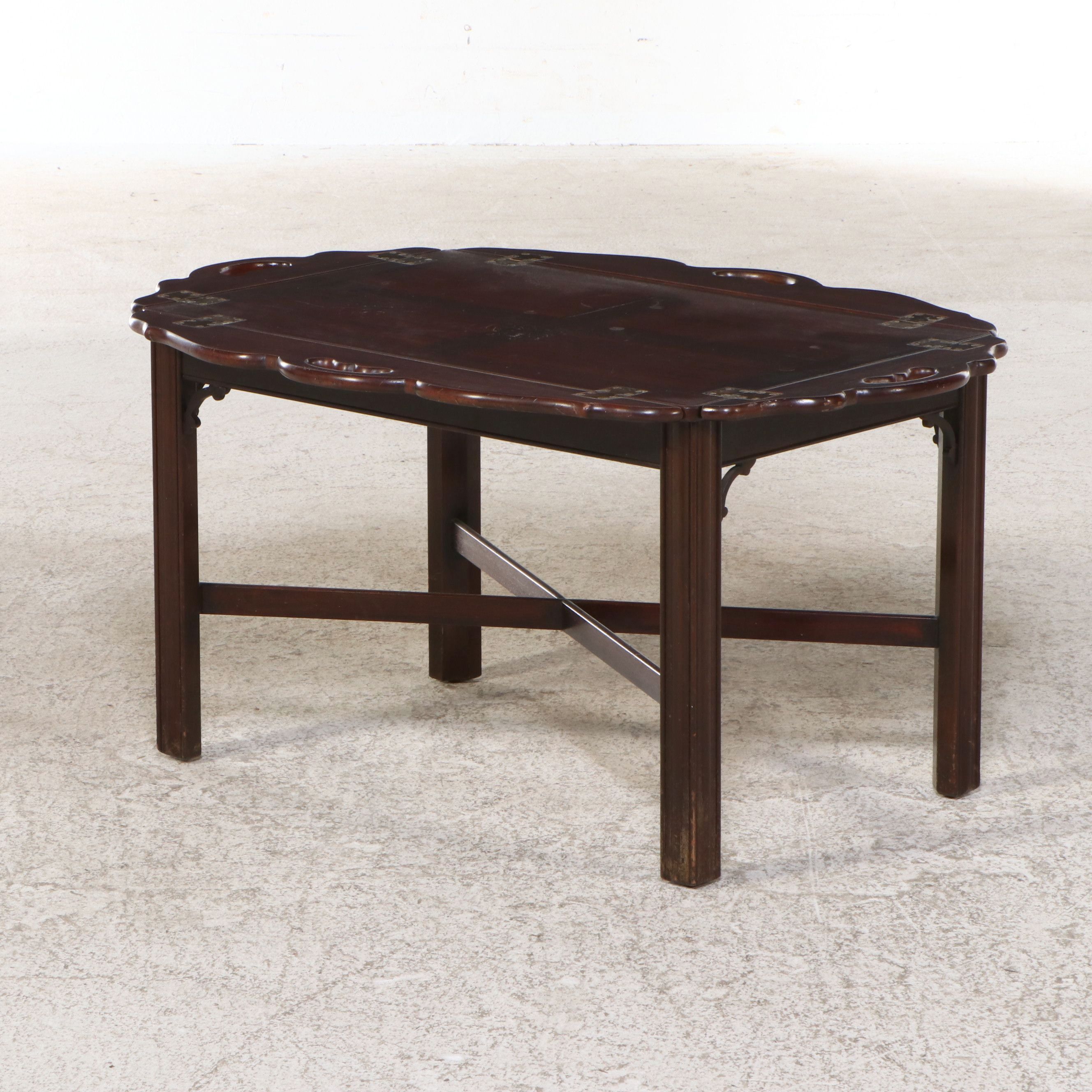 Chippendale Style Mahogany Butler's Tray Table