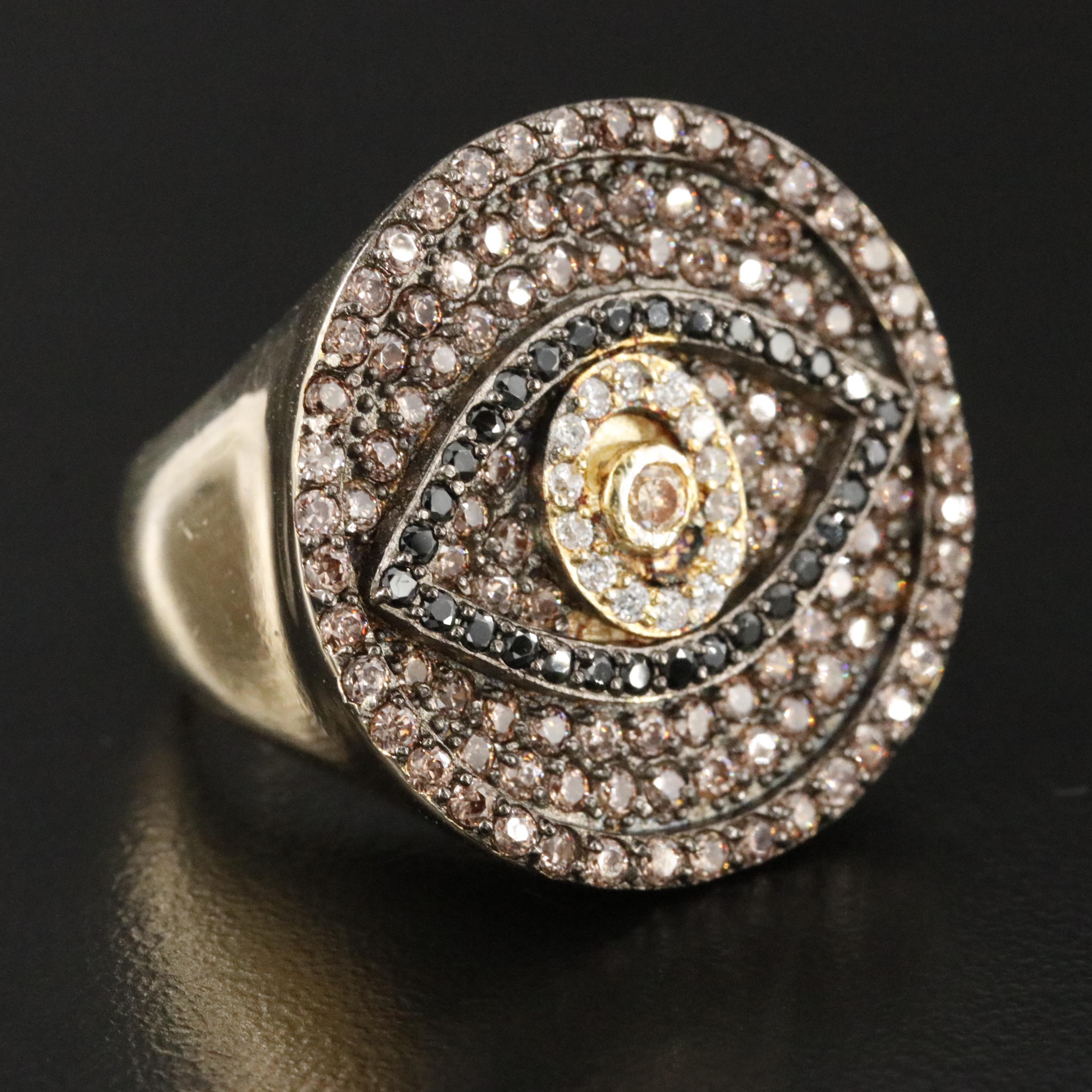 Sterling CZ Evil Eye Ring