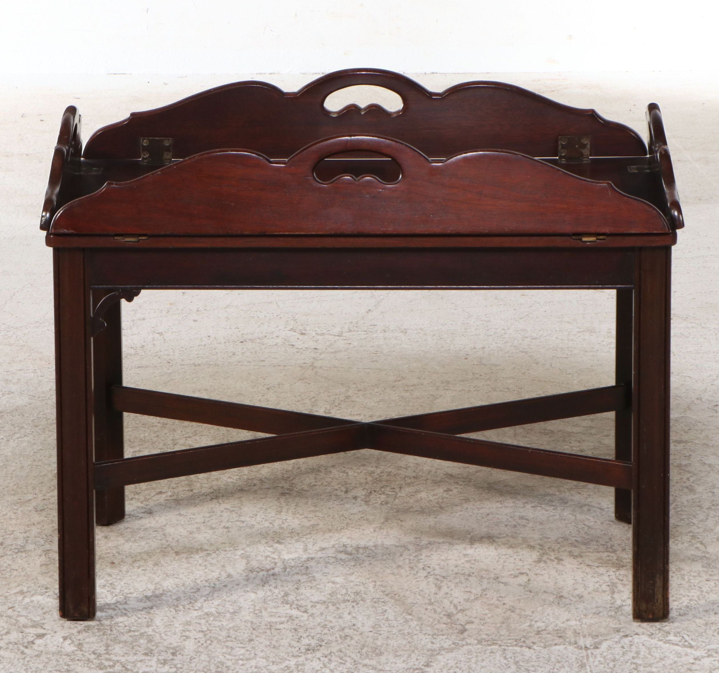 Chippendale Style Mahogany Butler's Tray Table