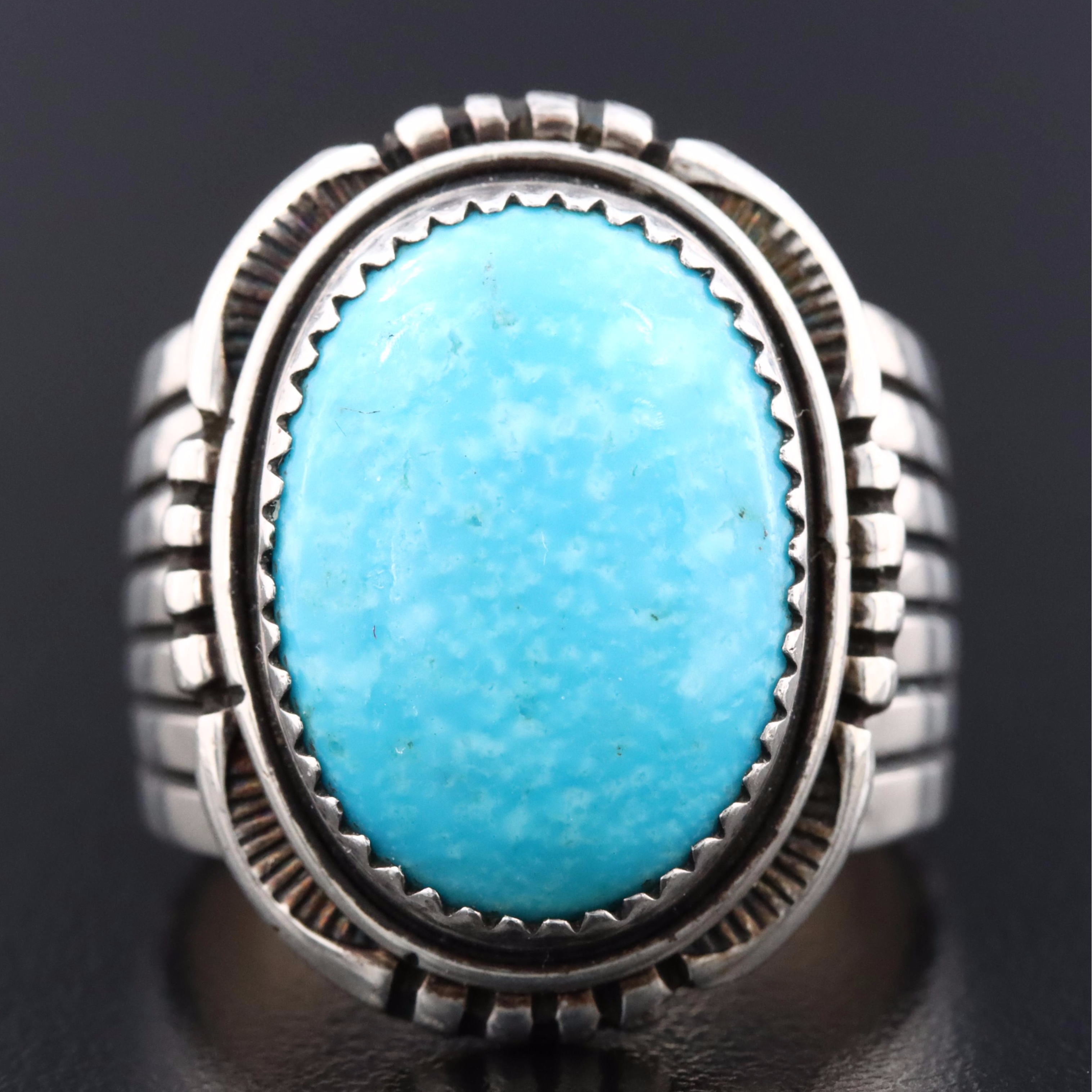 Will Denetdale Navajo Diné Sterling Turquoise Ring