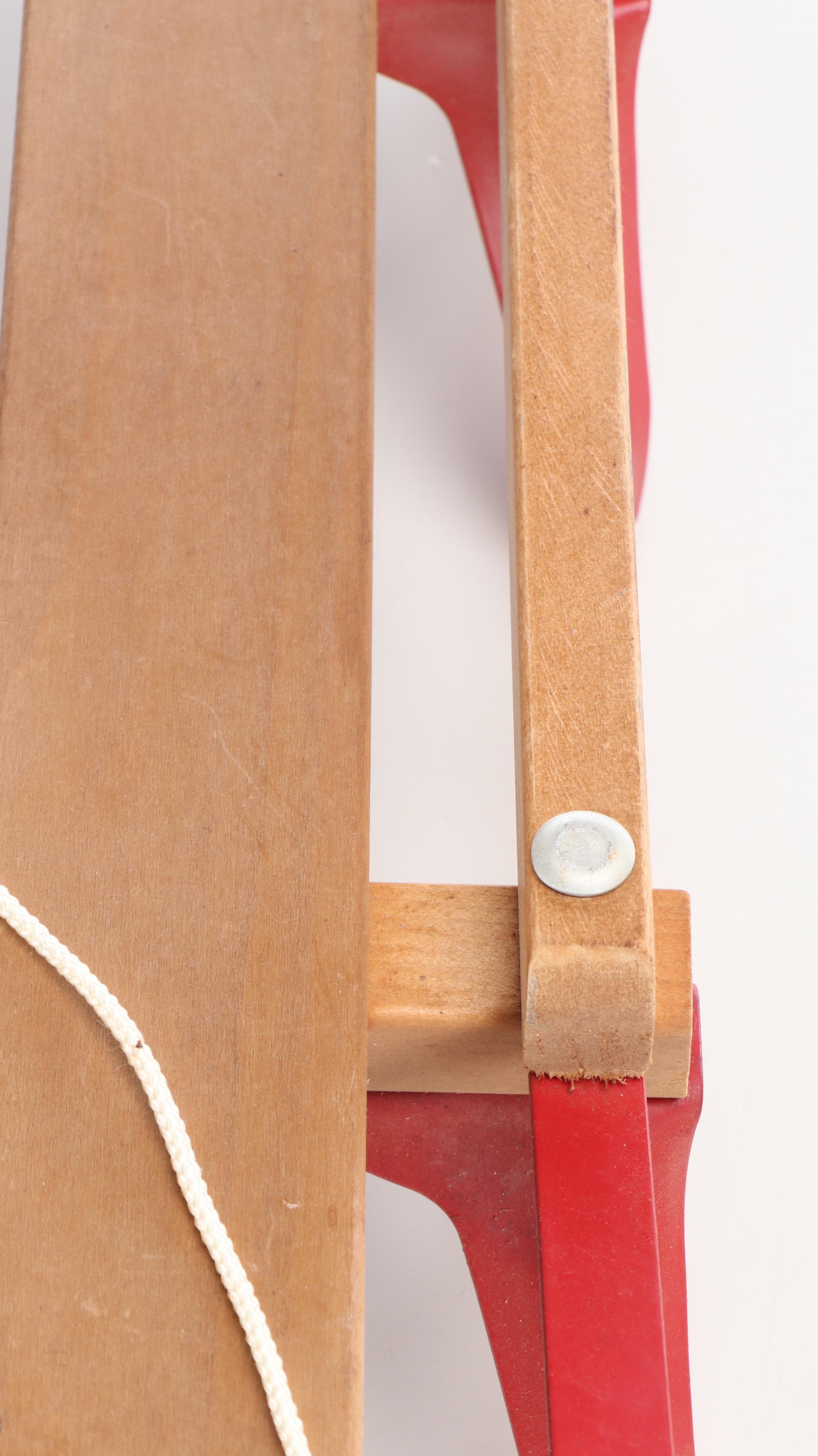 Two Flexible Flyer III Wood and Metal Sleds