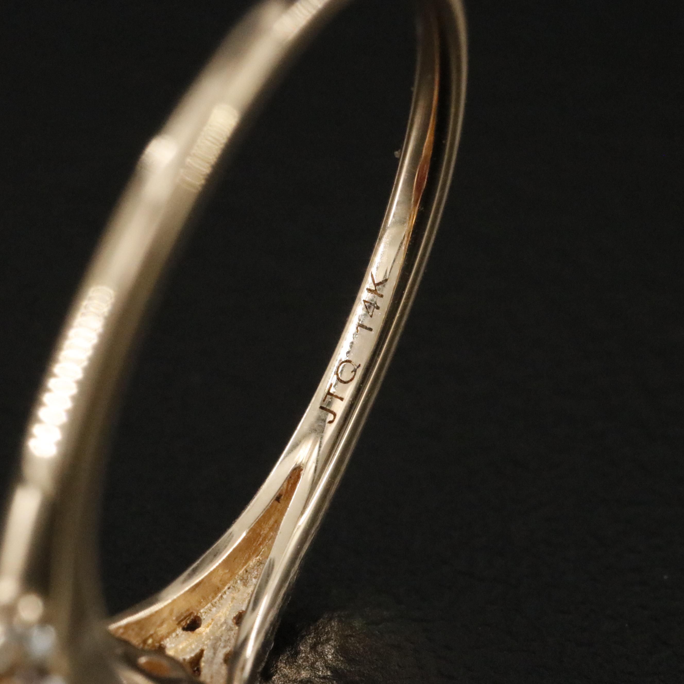 14K Filled Corundum and White Sapphire Ring