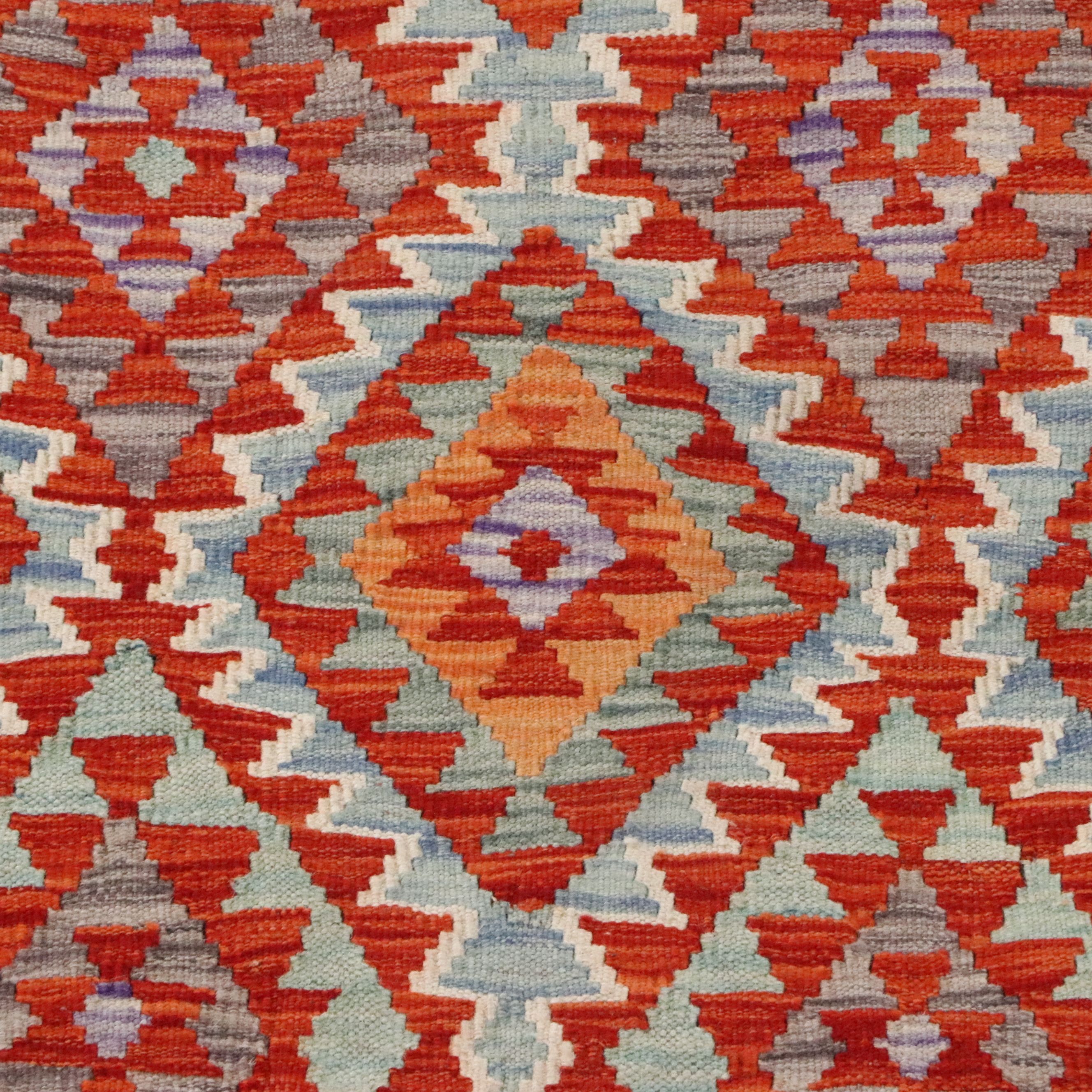 2'11 x 13' Handwoven Pakistani Kilim Carpet Runner