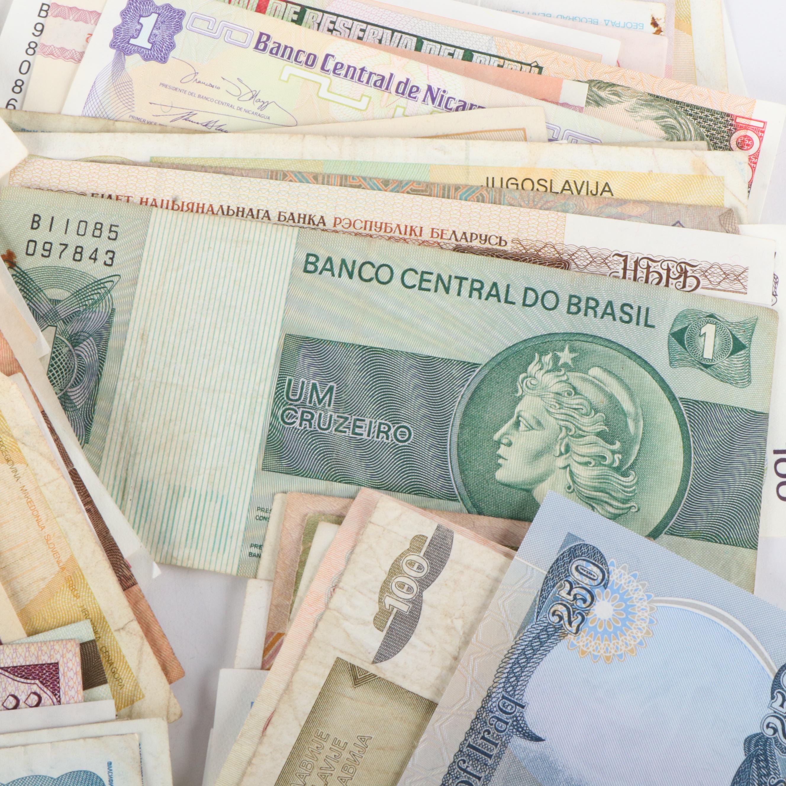 Group of Two Hundred Seventy-Two Pieces of Various Foreign Currency Notes