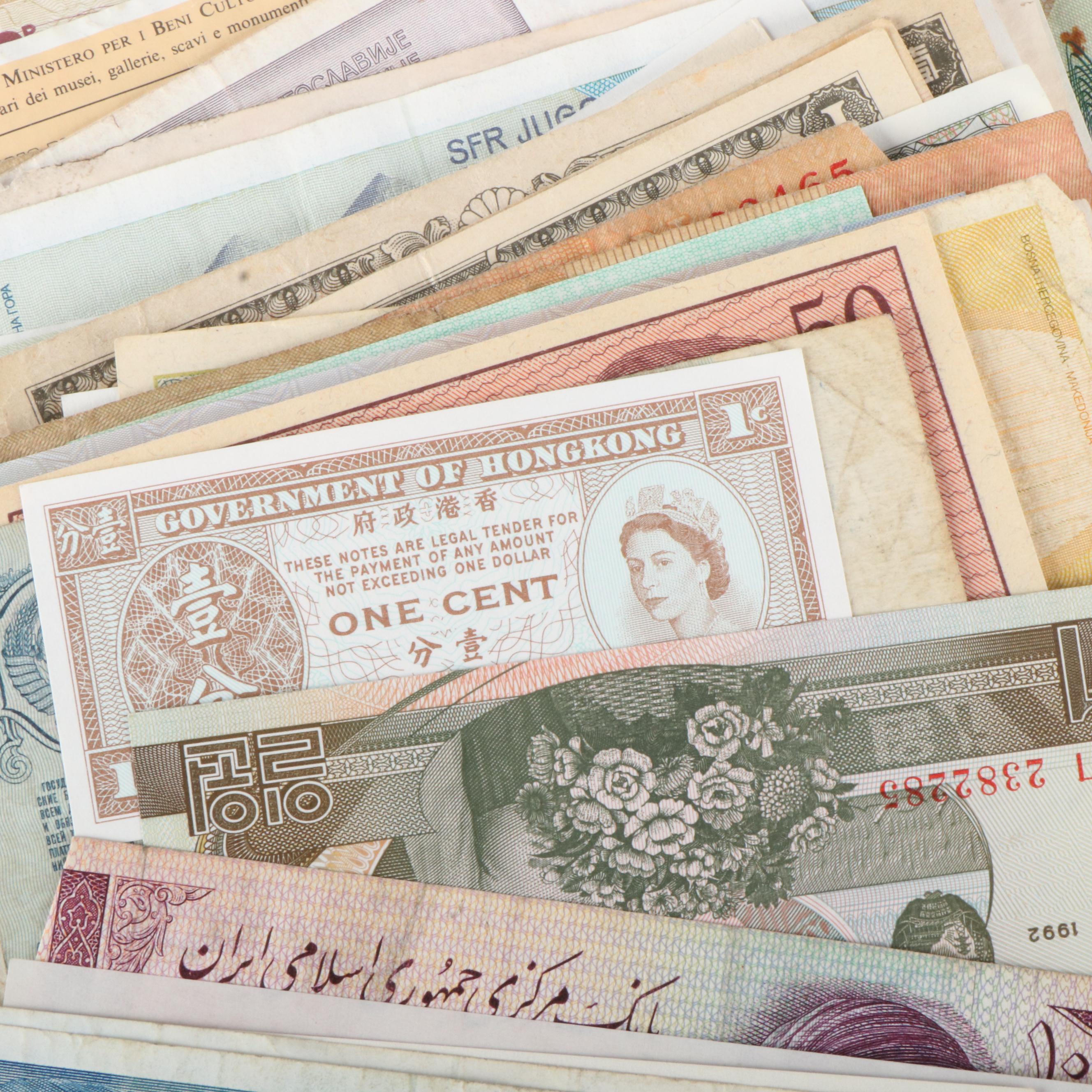 Group of Two Hundred Seventy-Two Pieces of Various Foreign Currency Notes
