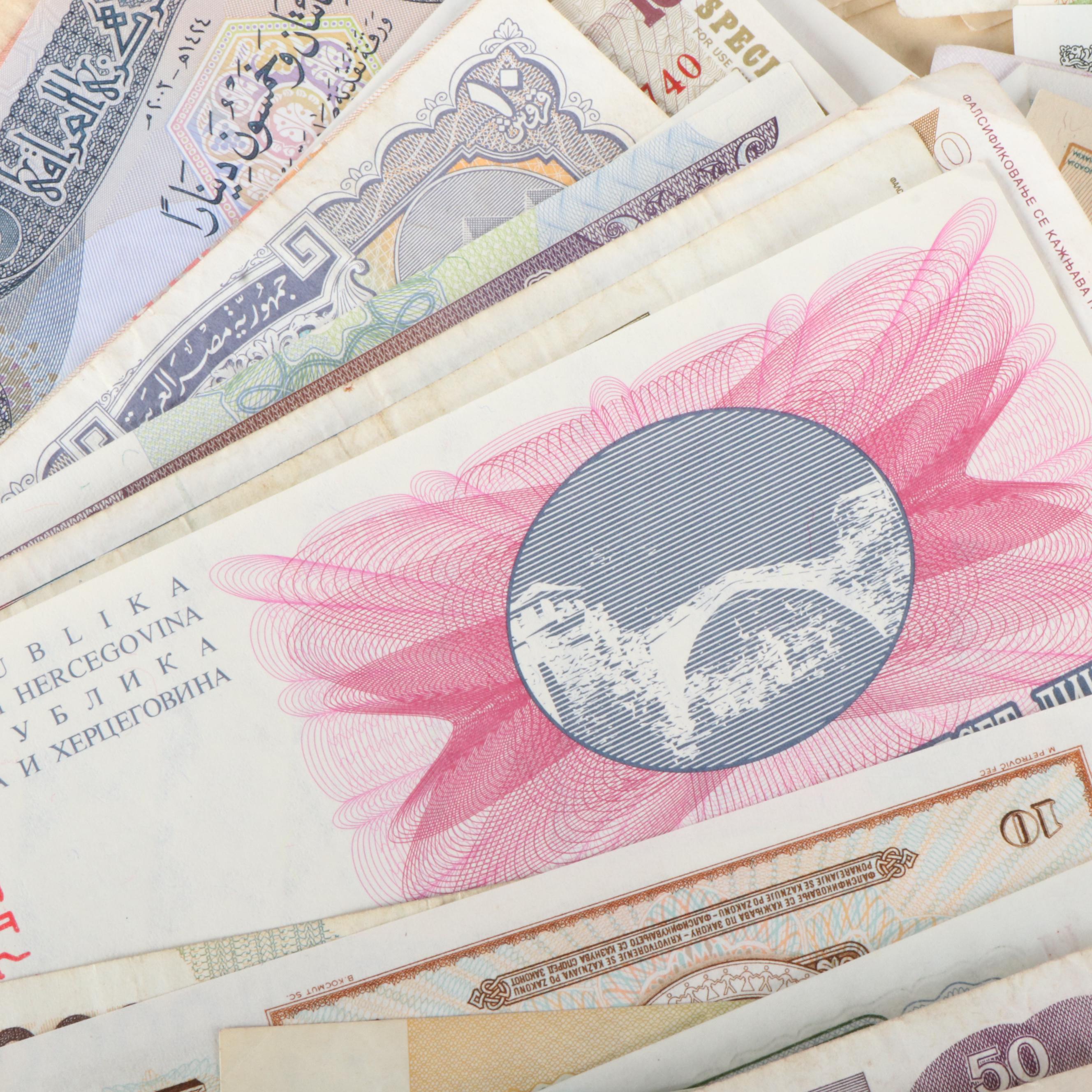 Group of Two Hundred Seventy-Two Pieces of Various Foreign Currency Notes