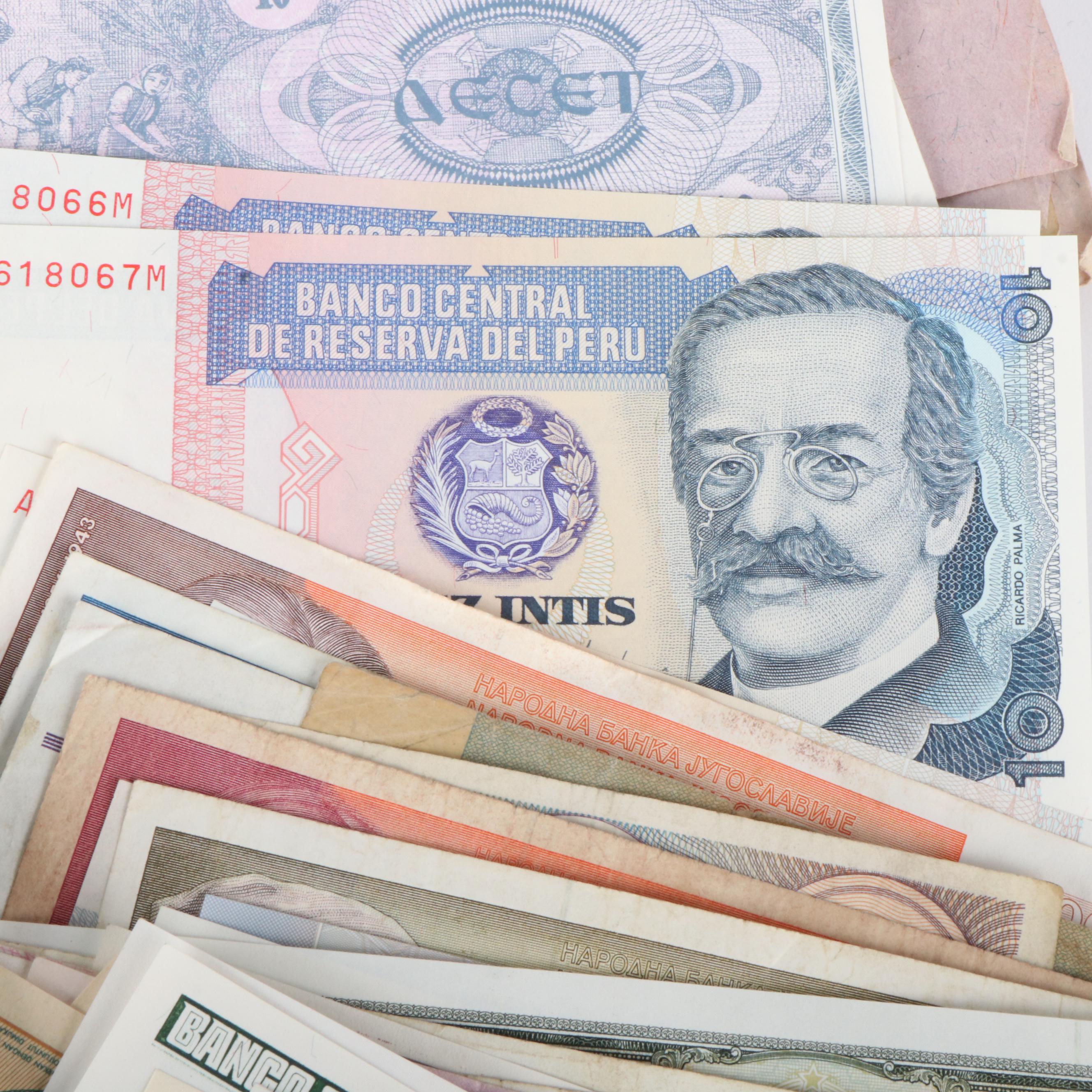 Group of Two Hundred Seventy-Two Pieces of Various Foreign Currency Notes