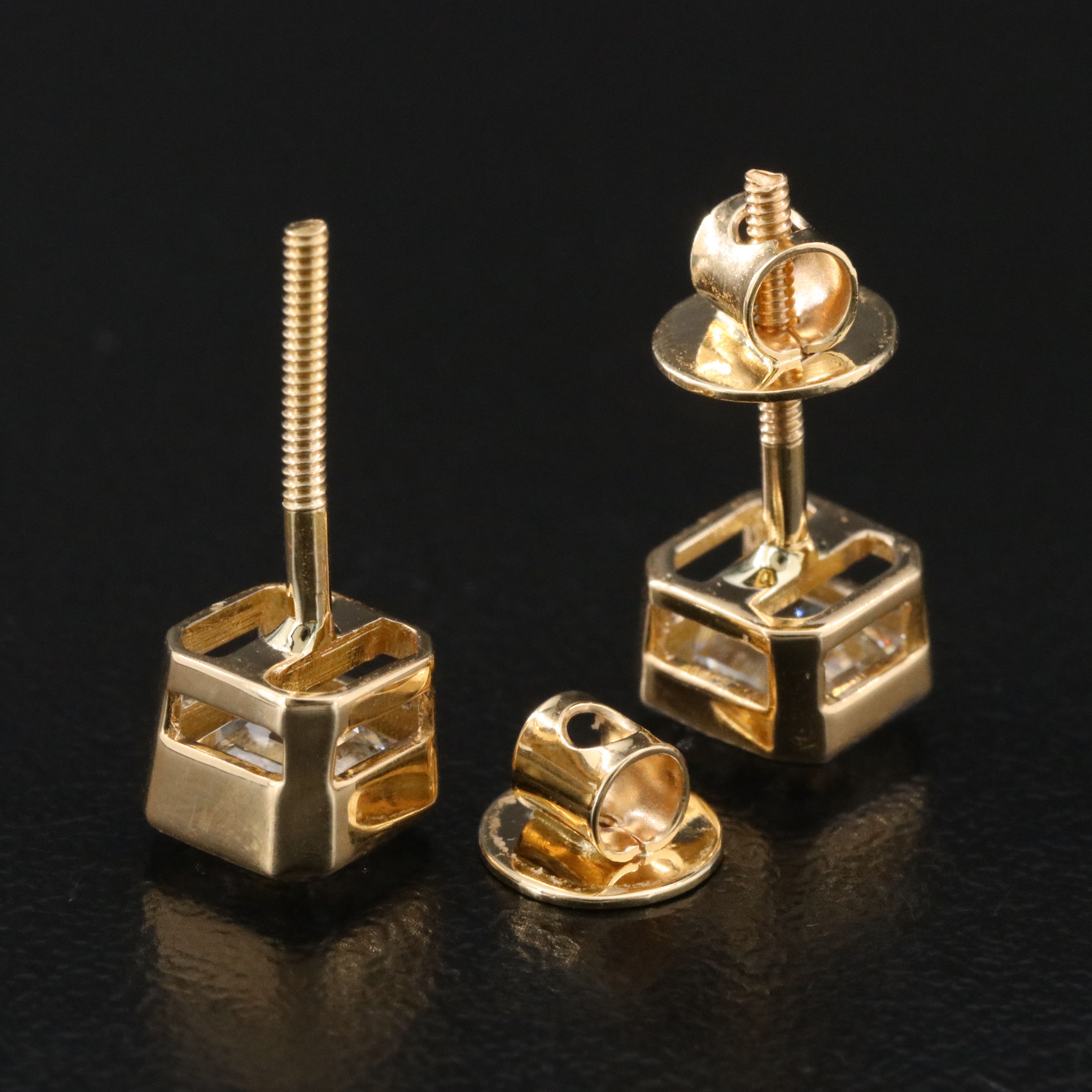 18K 2.07 CTW Internally Flawless Diamond Stud Earrings with GIA Reports