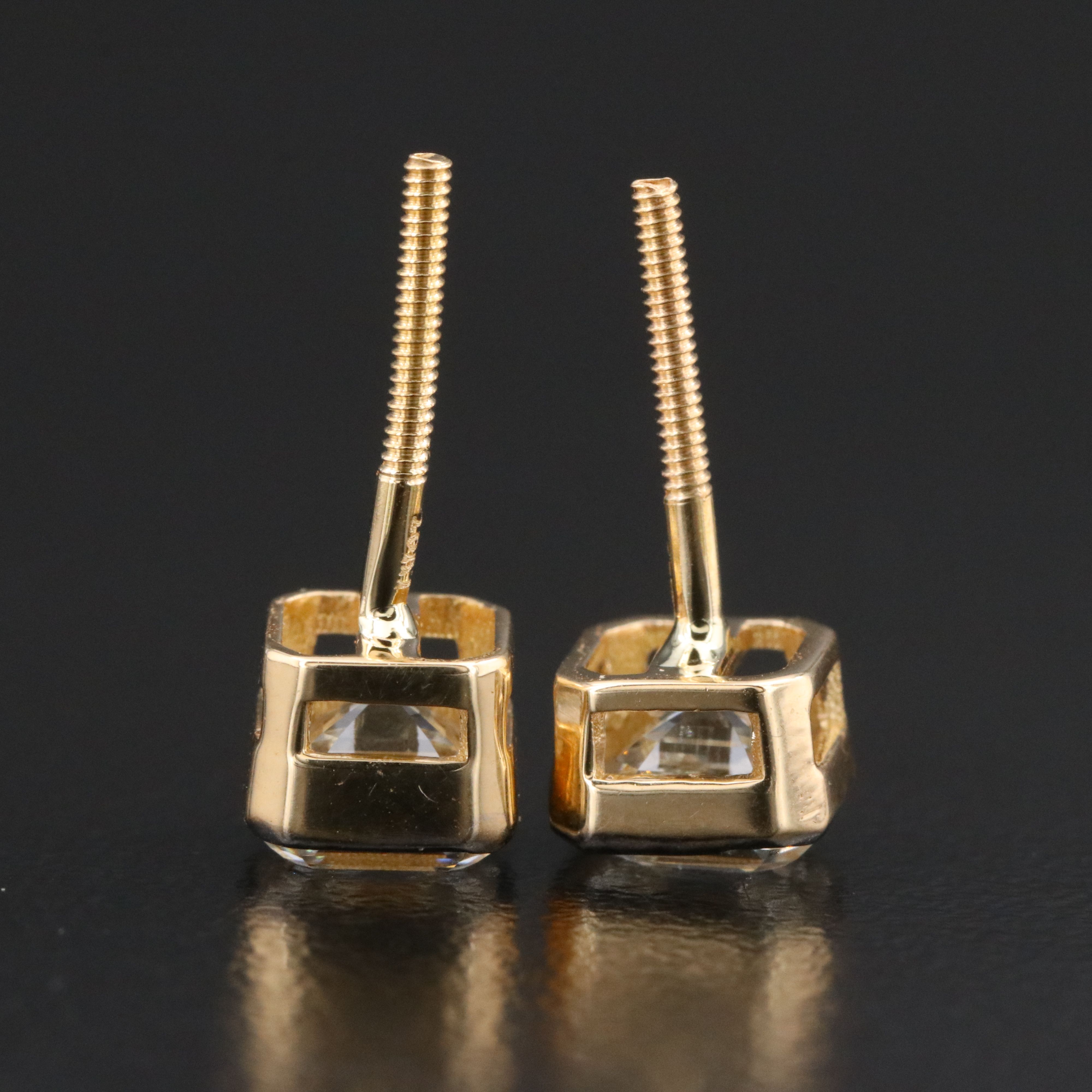 18K 2.07 CTW Internally Flawless Diamond Stud Earrings with GIA Reports