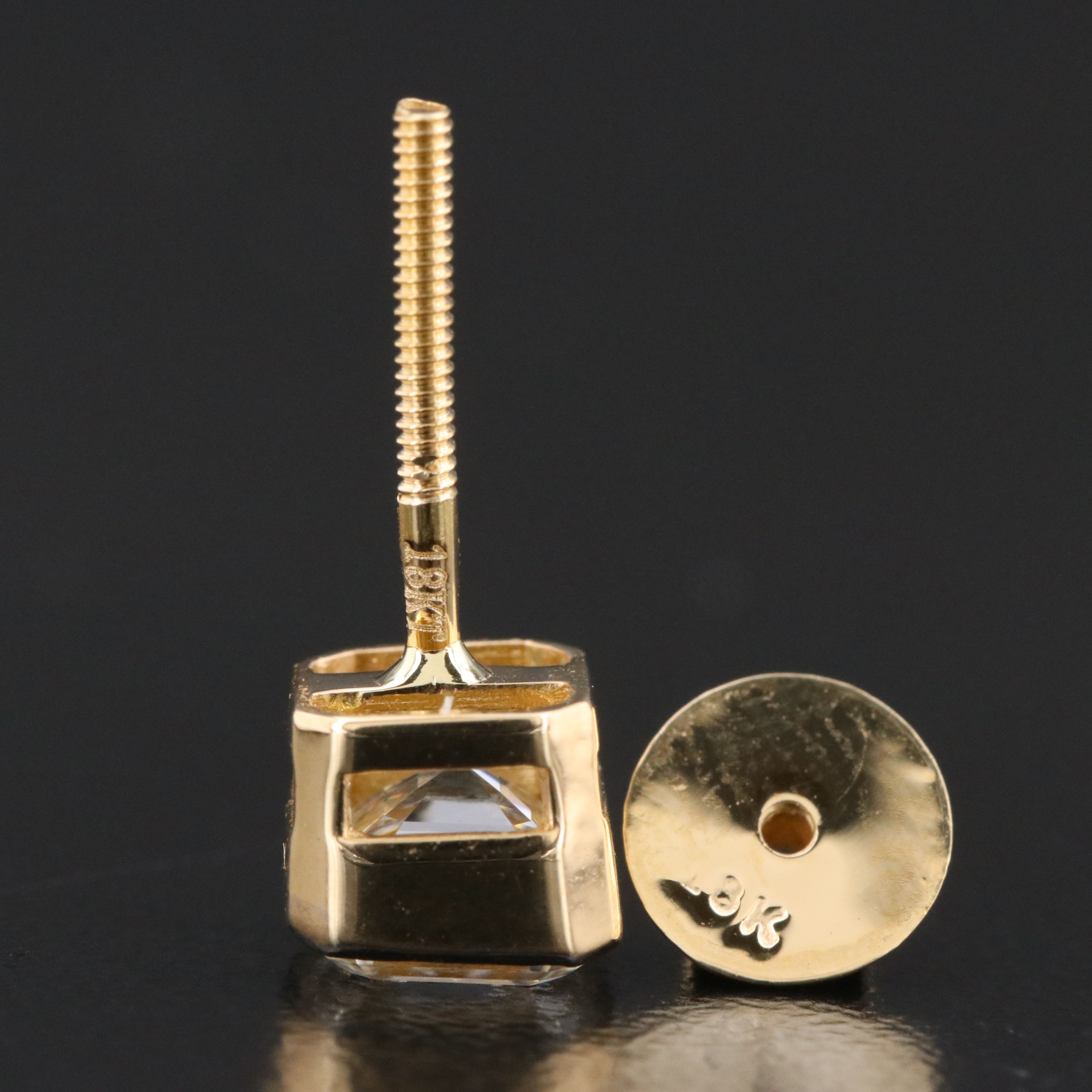 18K 2.07 CTW Internally Flawless Diamond Stud Earrings with GIA Reports