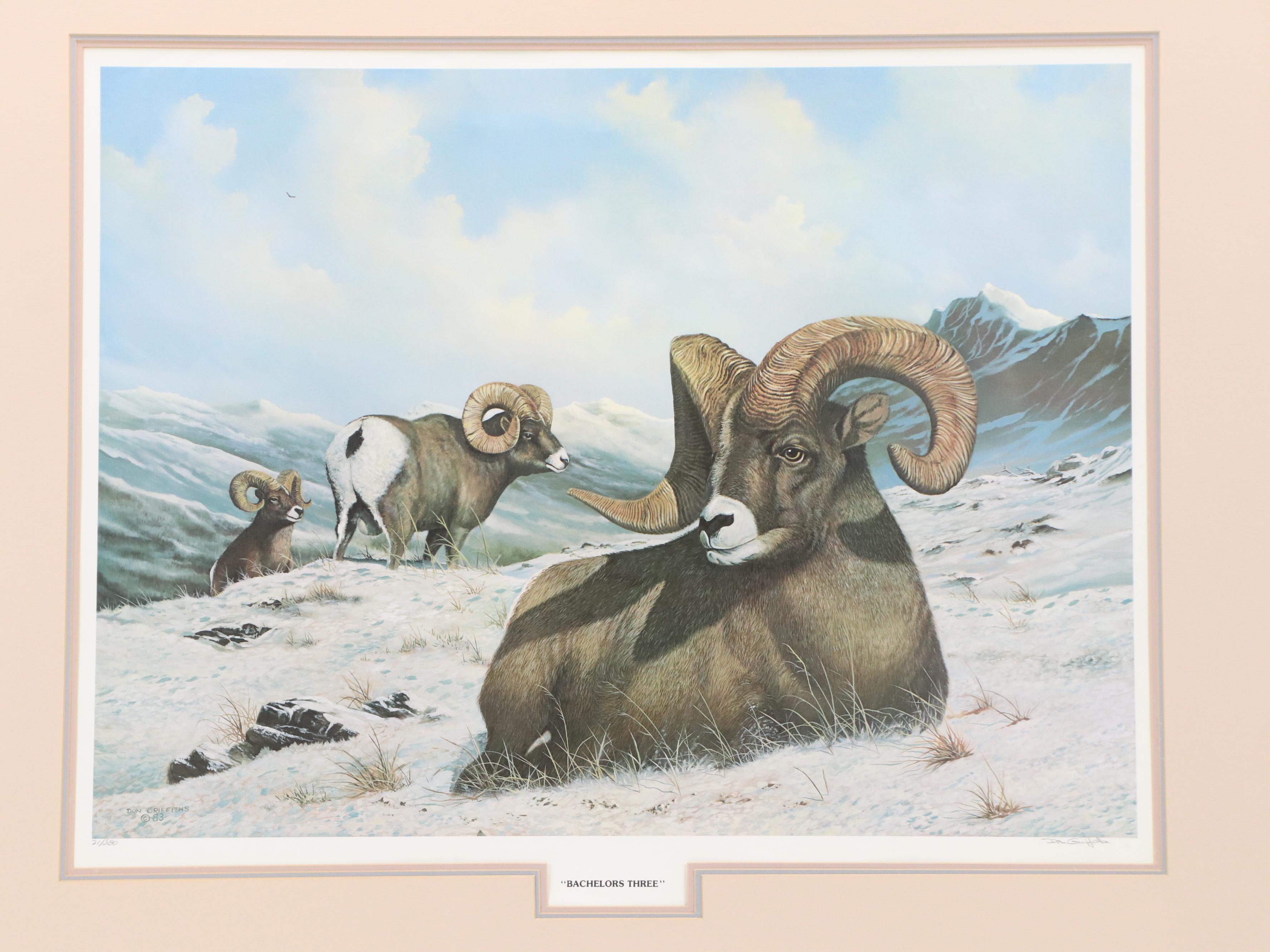 Don Griffith Offset Lithograph "Bachelors Three"