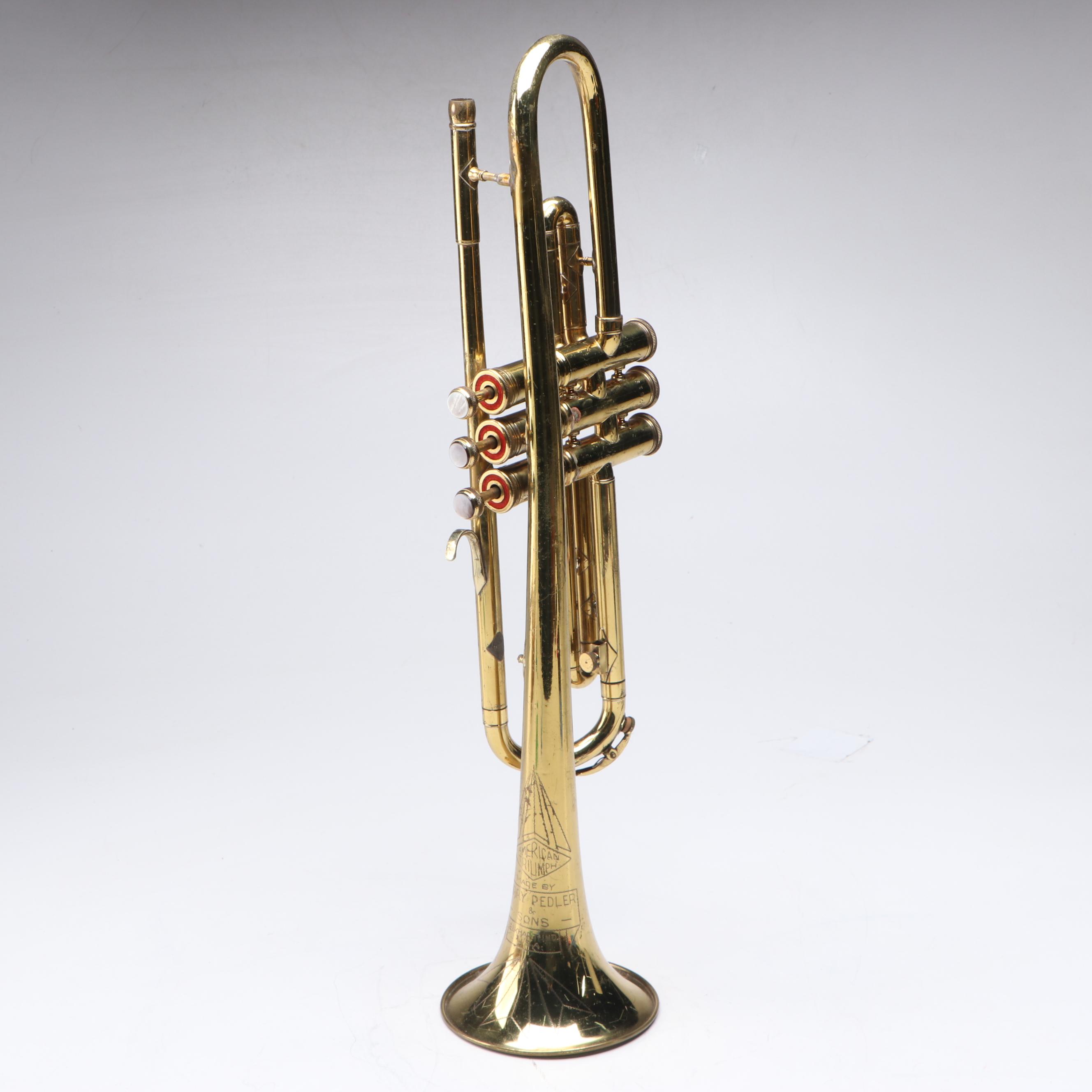 Harry Pedler & Sons "American Triumph" Brass Trumpet with Case