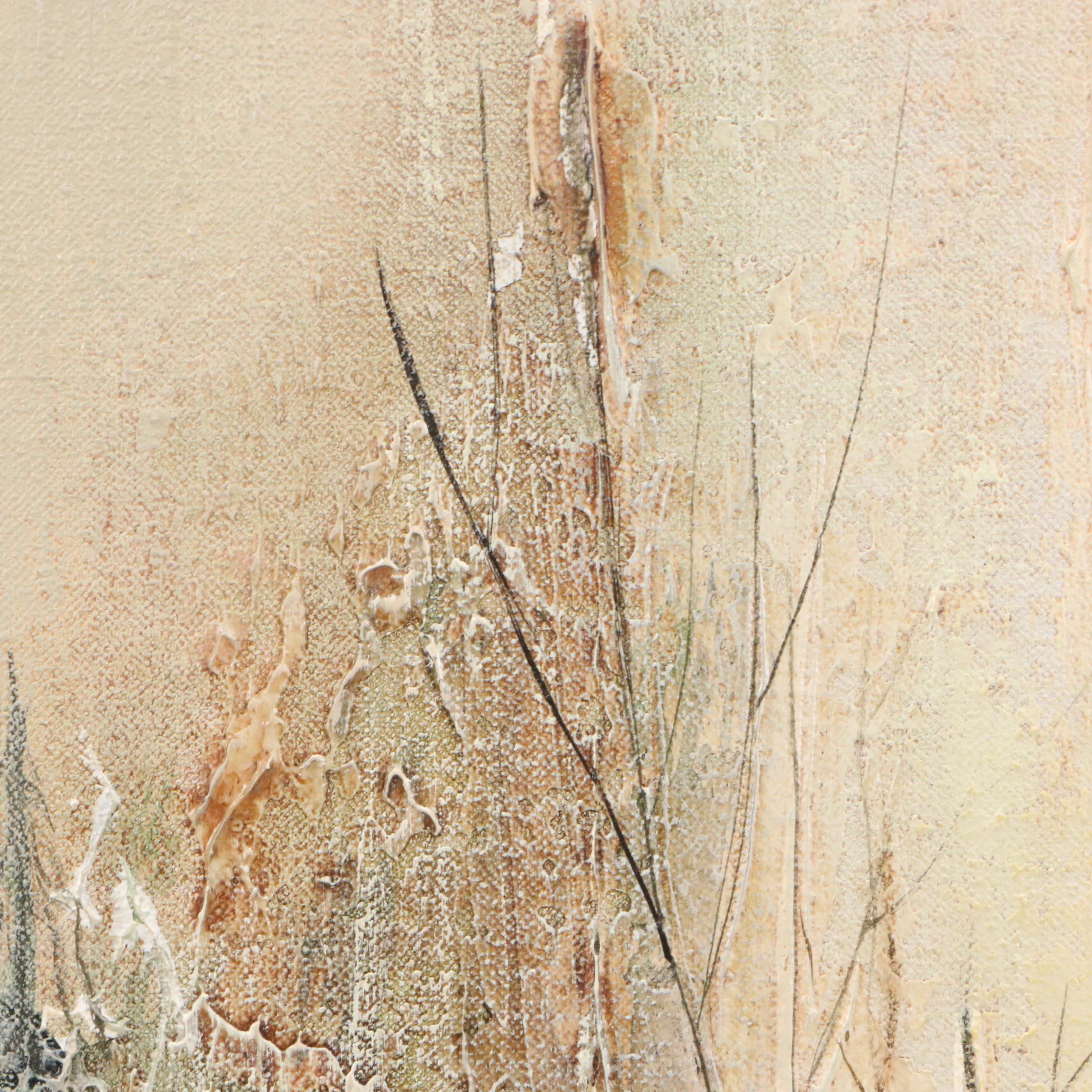 Jan Dorer Acrylic Painting Untitled Abstraction, Mid-20th Century