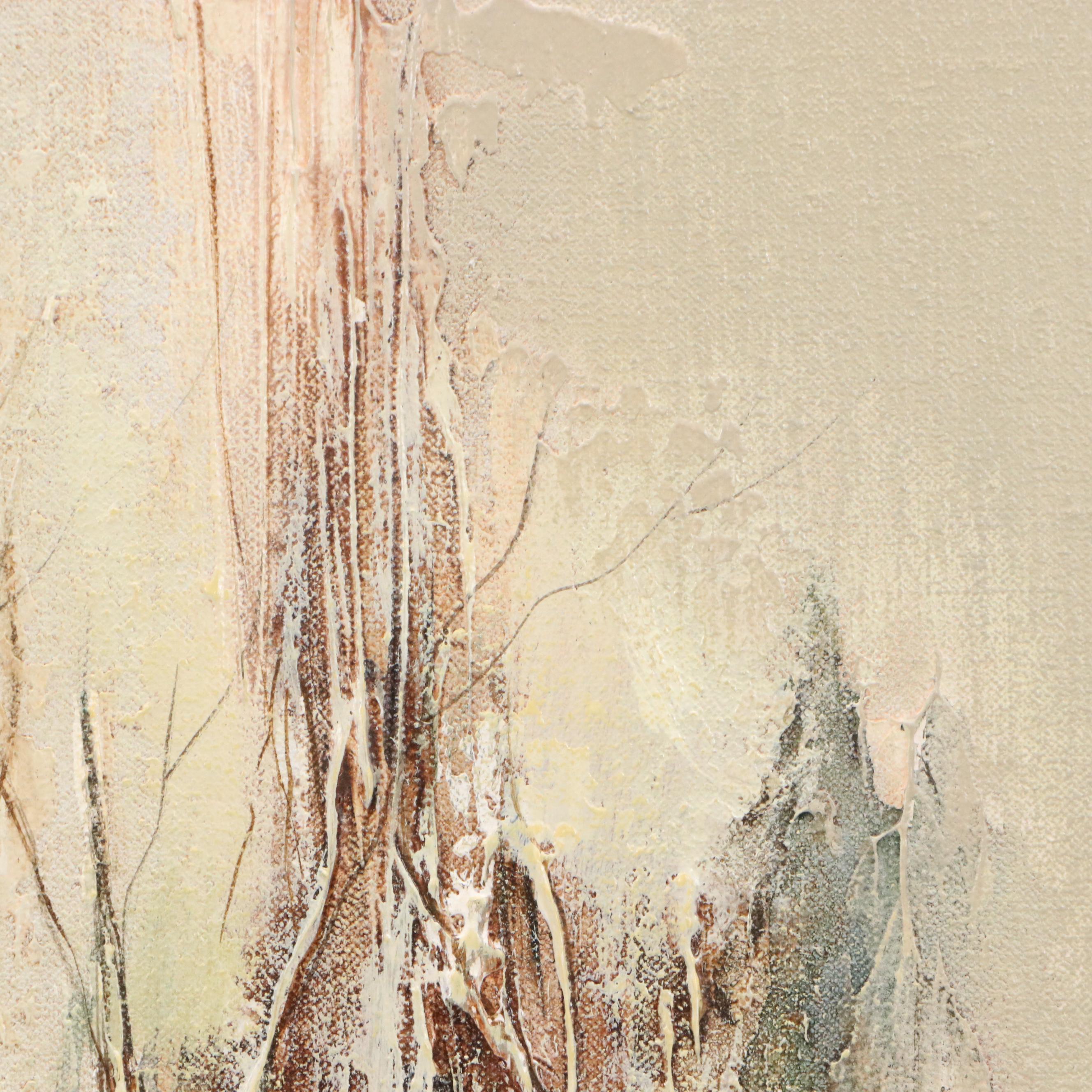 Jan Dorer Acrylic Painting Untitled Abstraction, Mid-20th Century