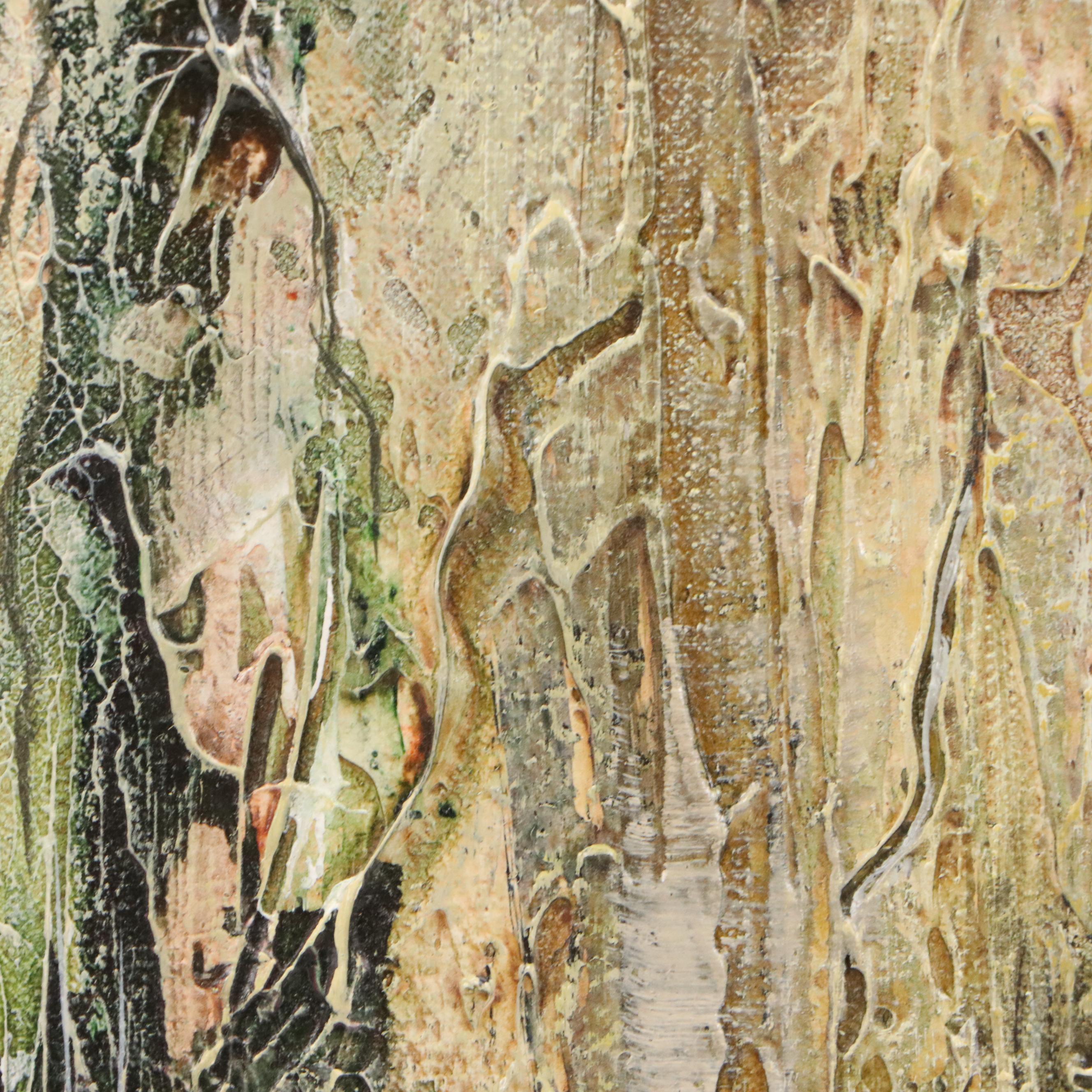 Jan Dorer Acrylic Painting Untitled Abstraction, Mid-20th Century