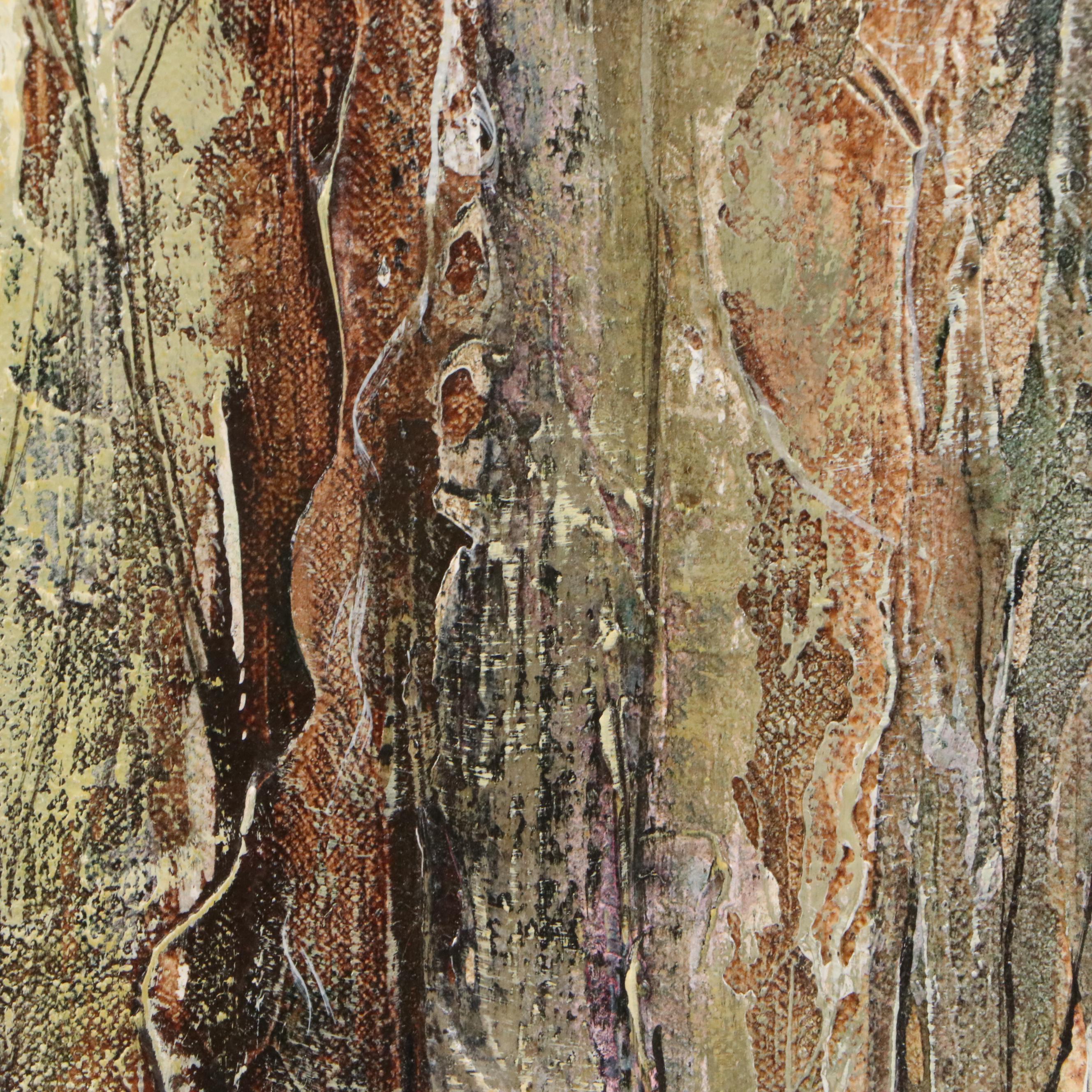 Jan Dorer Acrylic Painting Untitled Abstraction, Mid-20th Century