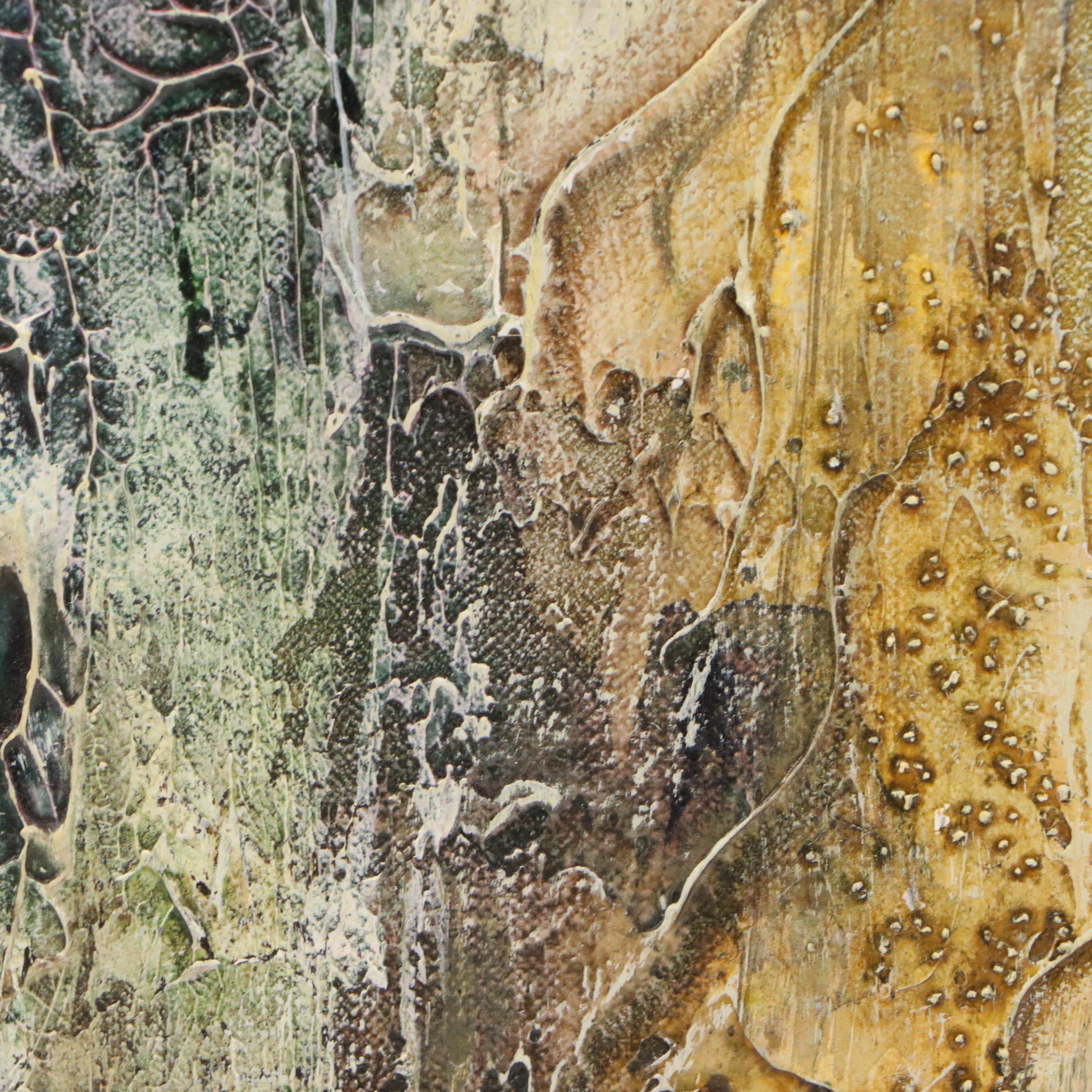 Jan Dorer Acrylic Painting Untitled Abstraction, Mid-20th Century