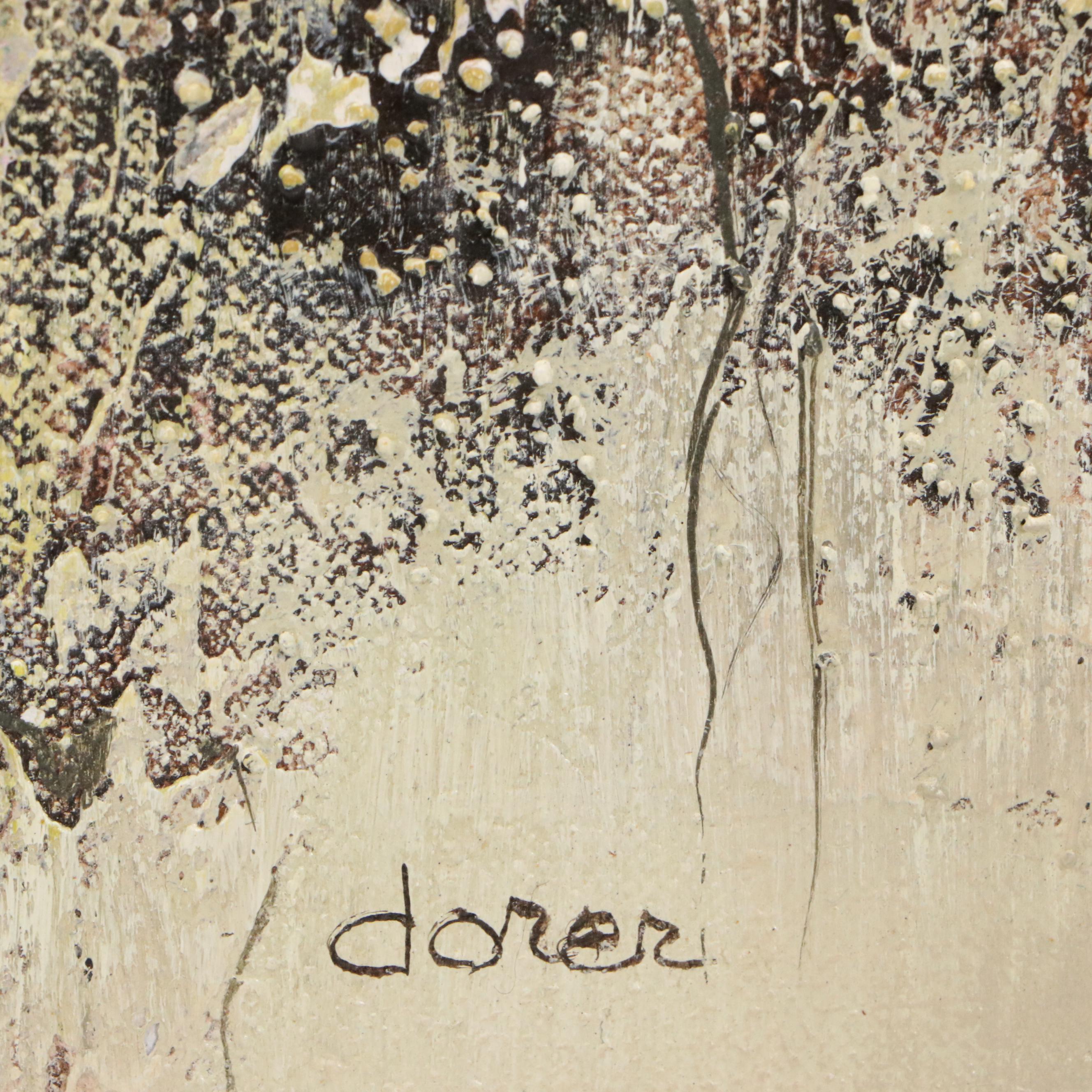 Jan Dorer Acrylic Painting Untitled Abstraction, Mid-20th Century