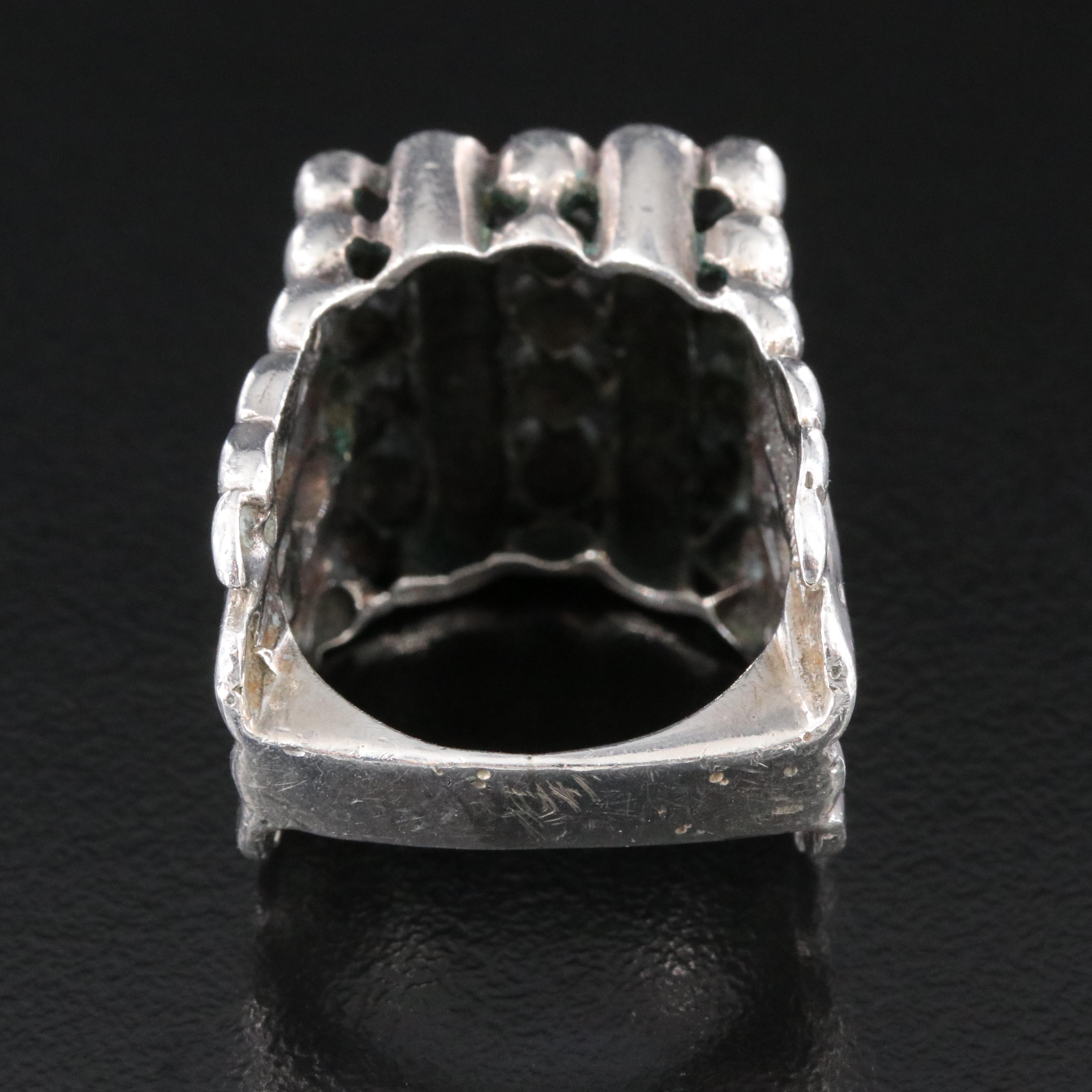 900 Silver Beaded Ring