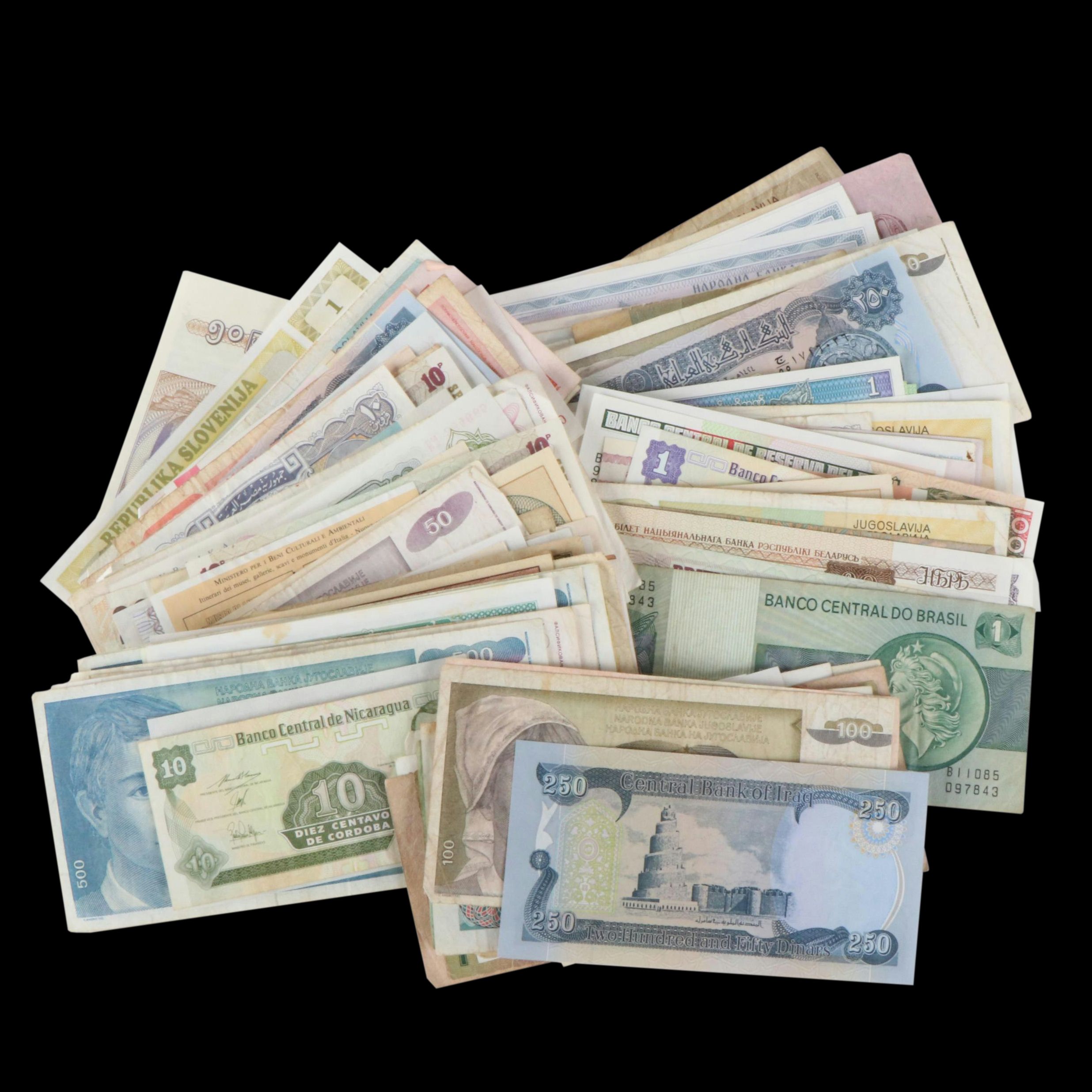 Group of Two Hundred Seventy-Two Pieces of Various Foreign Currency Notes