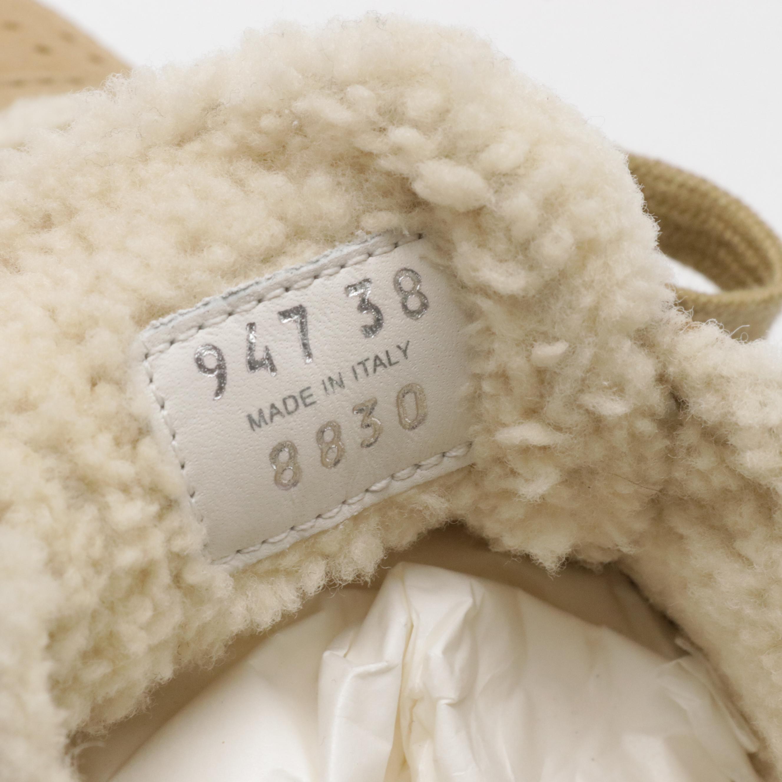 Prada Suede and Shearling Platform Lace-Up Sneakers