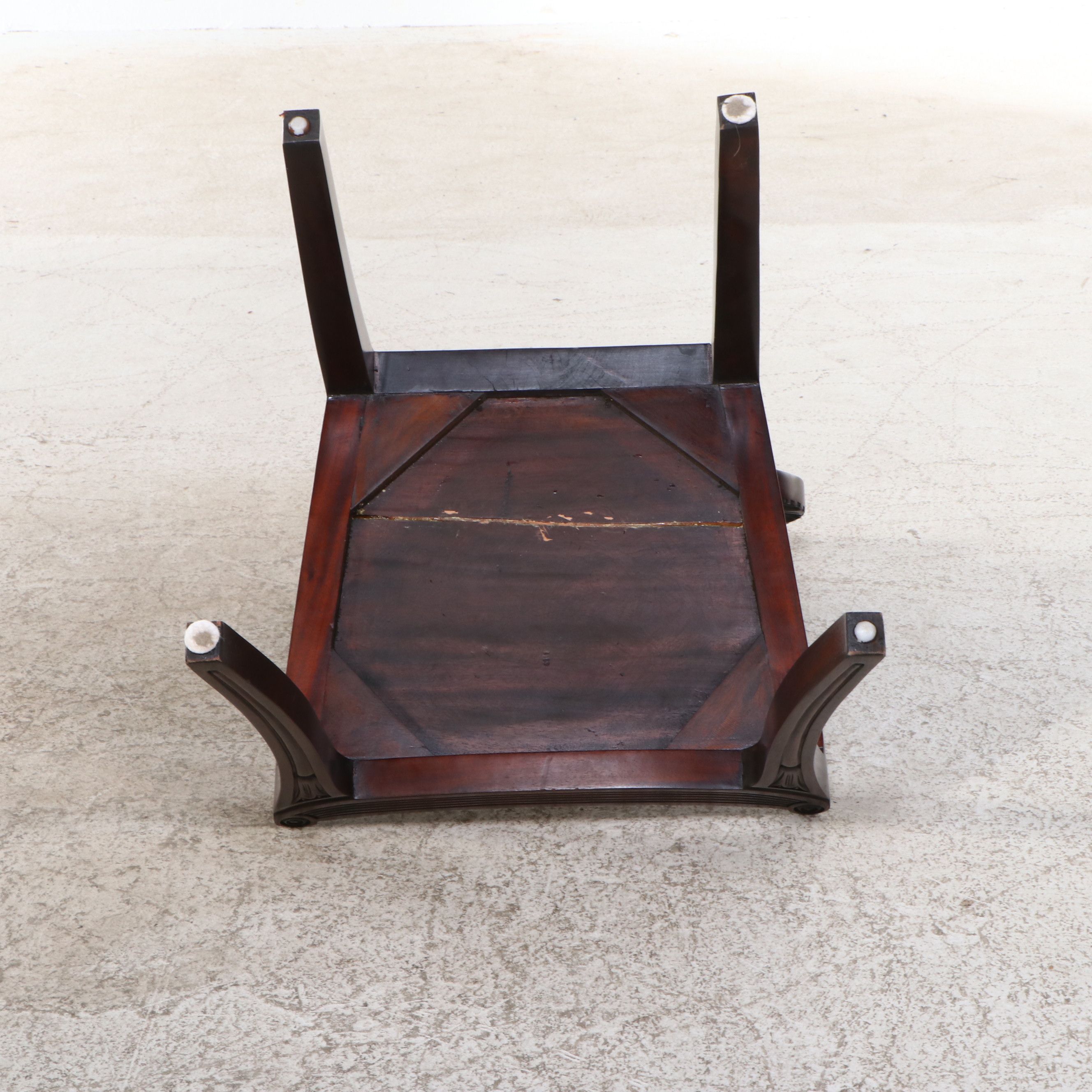 Regency Style Carved Mahogany Shell-Back Hall Chair