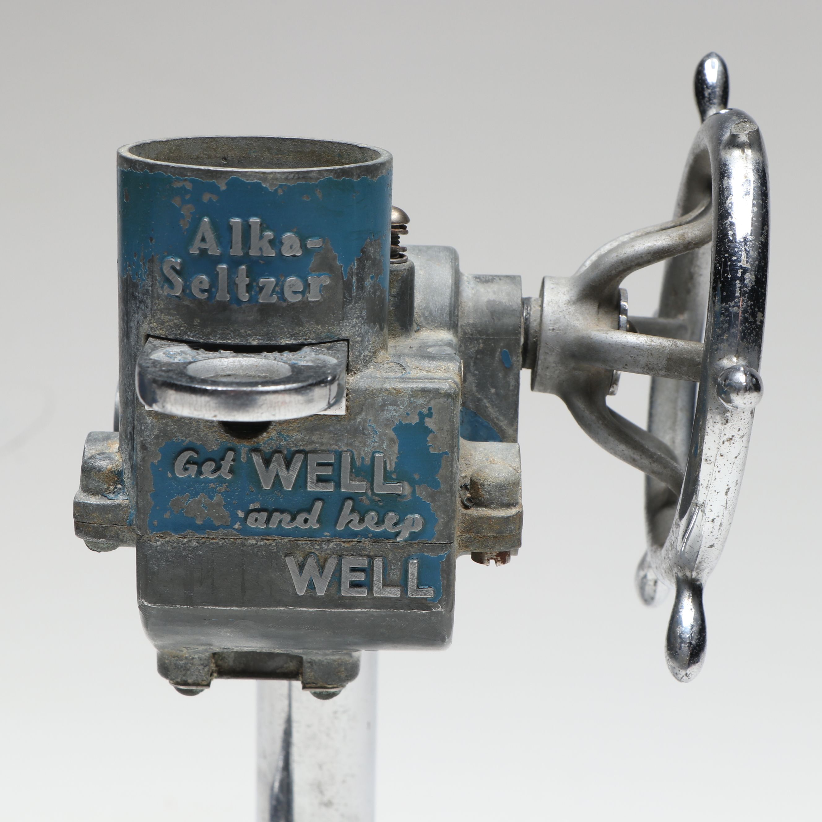 Alka-Seltzer Metal Advertising Dispensers, Mid-20th Century
