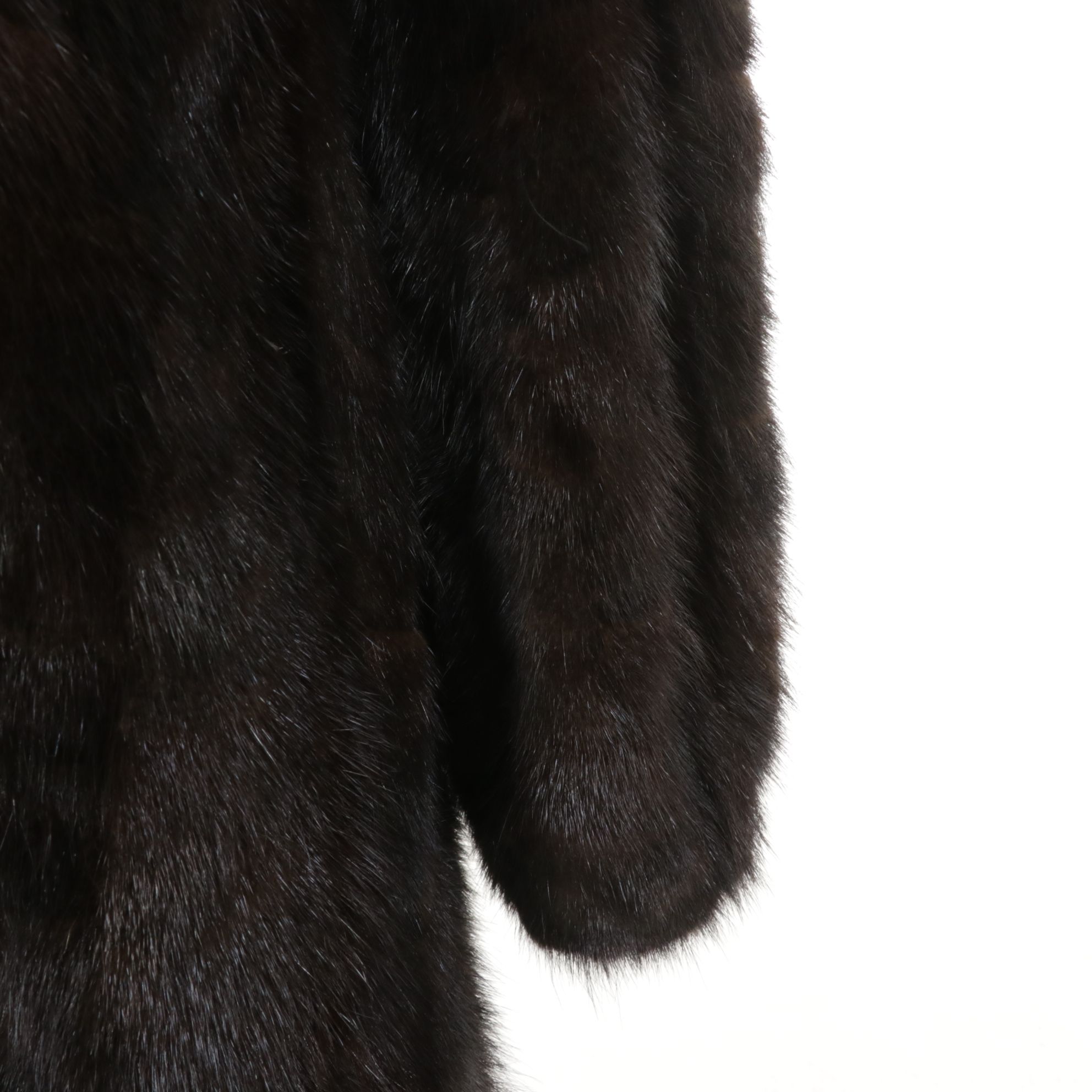 Dark Brown Mink Fur Full-Length Coat