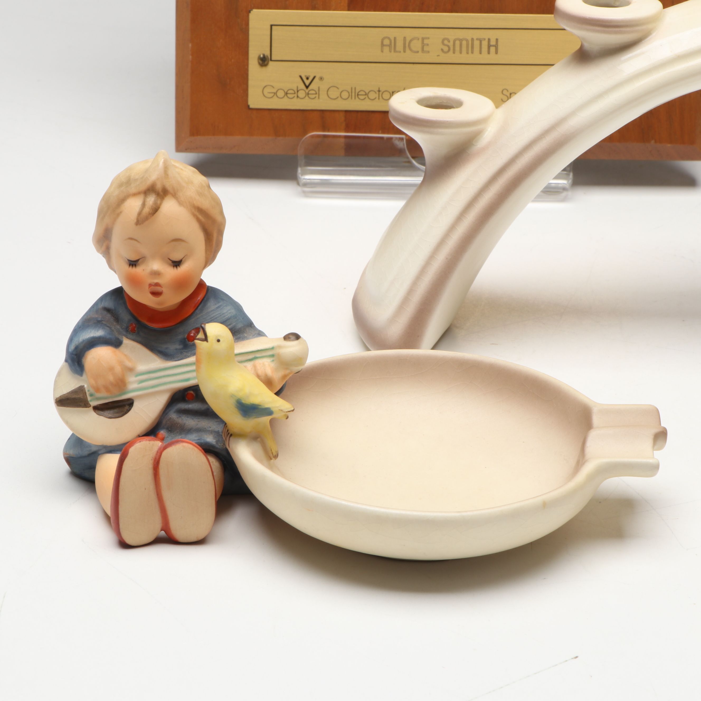 Goebel Hummel Porcelain Angel Candelabra with Other Décor